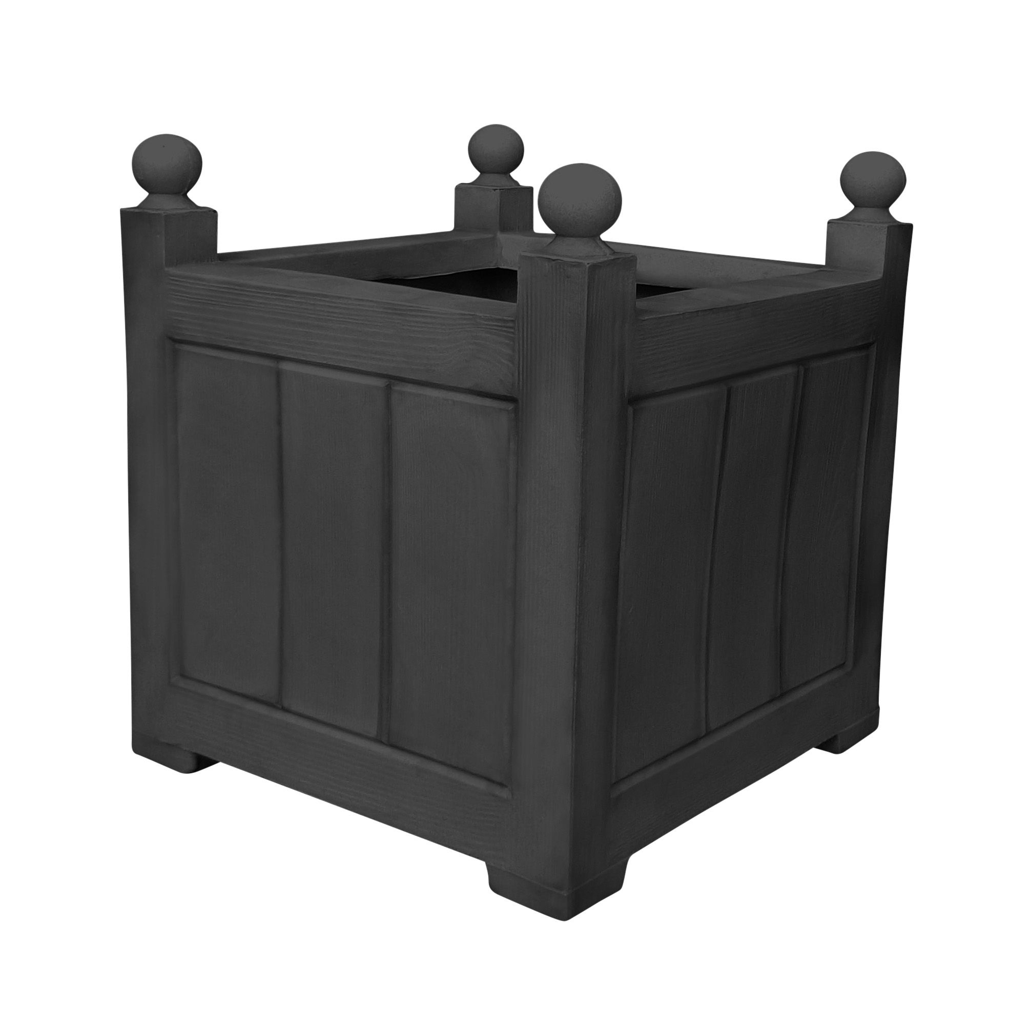 Square Plastic Dark Grey Pot (H)850mm | Departments | DIY At B&Q