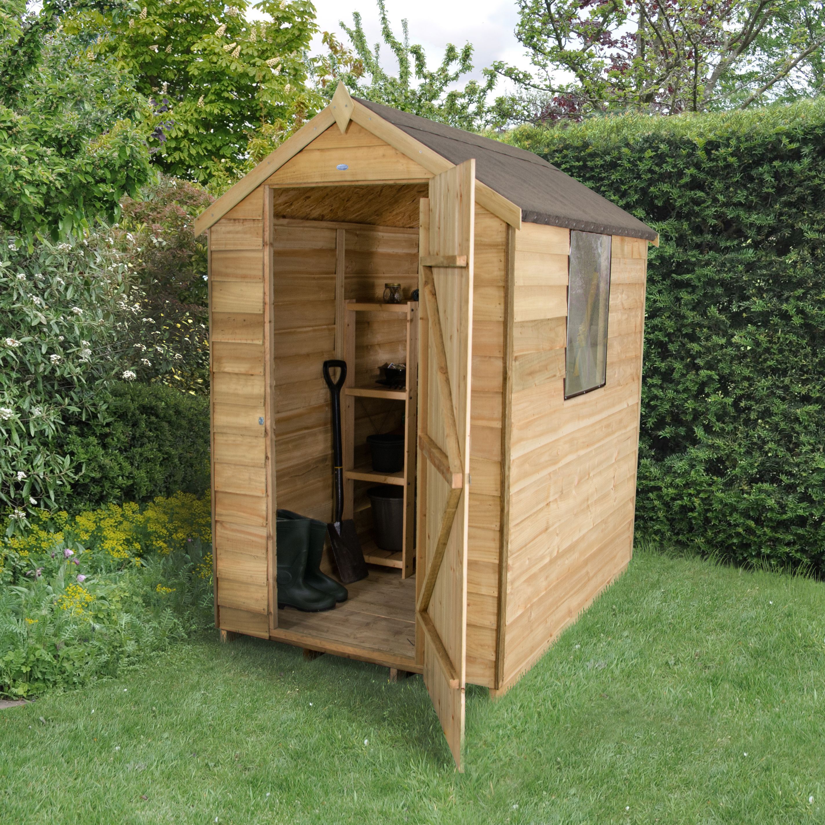 6X4 Apex Overlap Wooden Shed | Departments | TradePoint