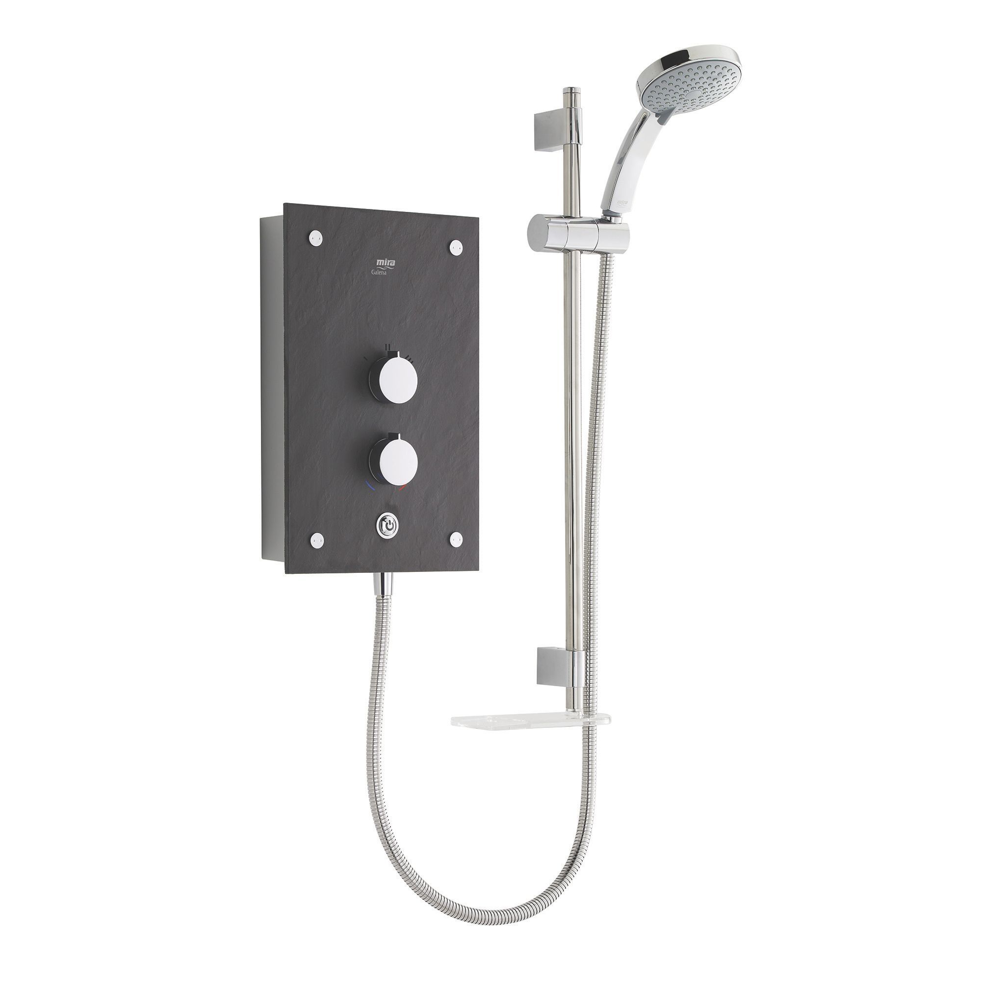 Mira Galena 9.8kW Electric Shower, Slate Grey | Departments | DIY at B&Q