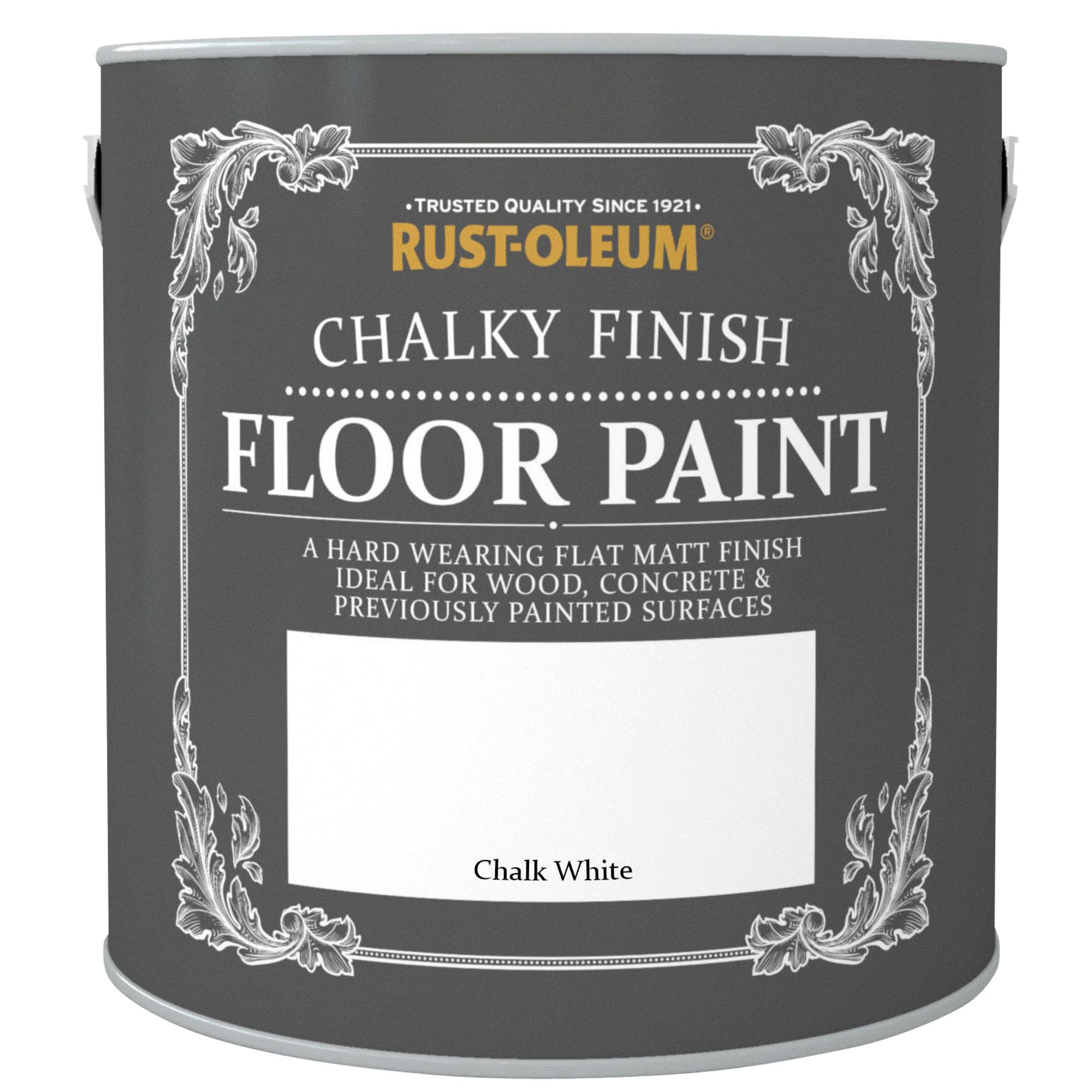 RustOleum Chalk White Chalky Floor Paint 2.5L Departments DIY at B&Q