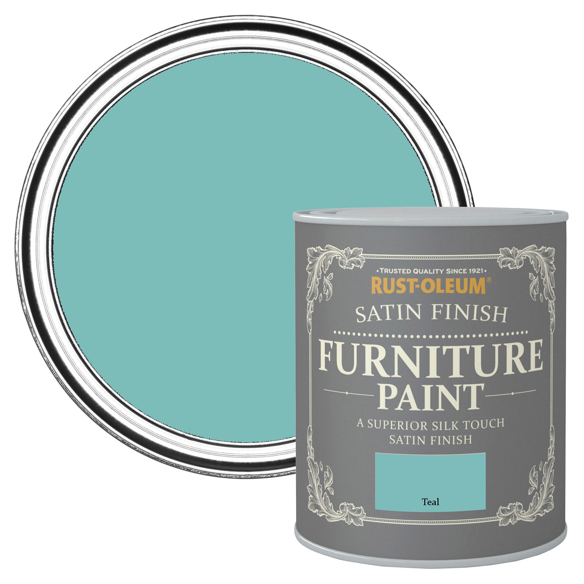 Rust-Oleum Rust-Oleum Teal Satin Furniture Paint 750 Ml | Departments ...