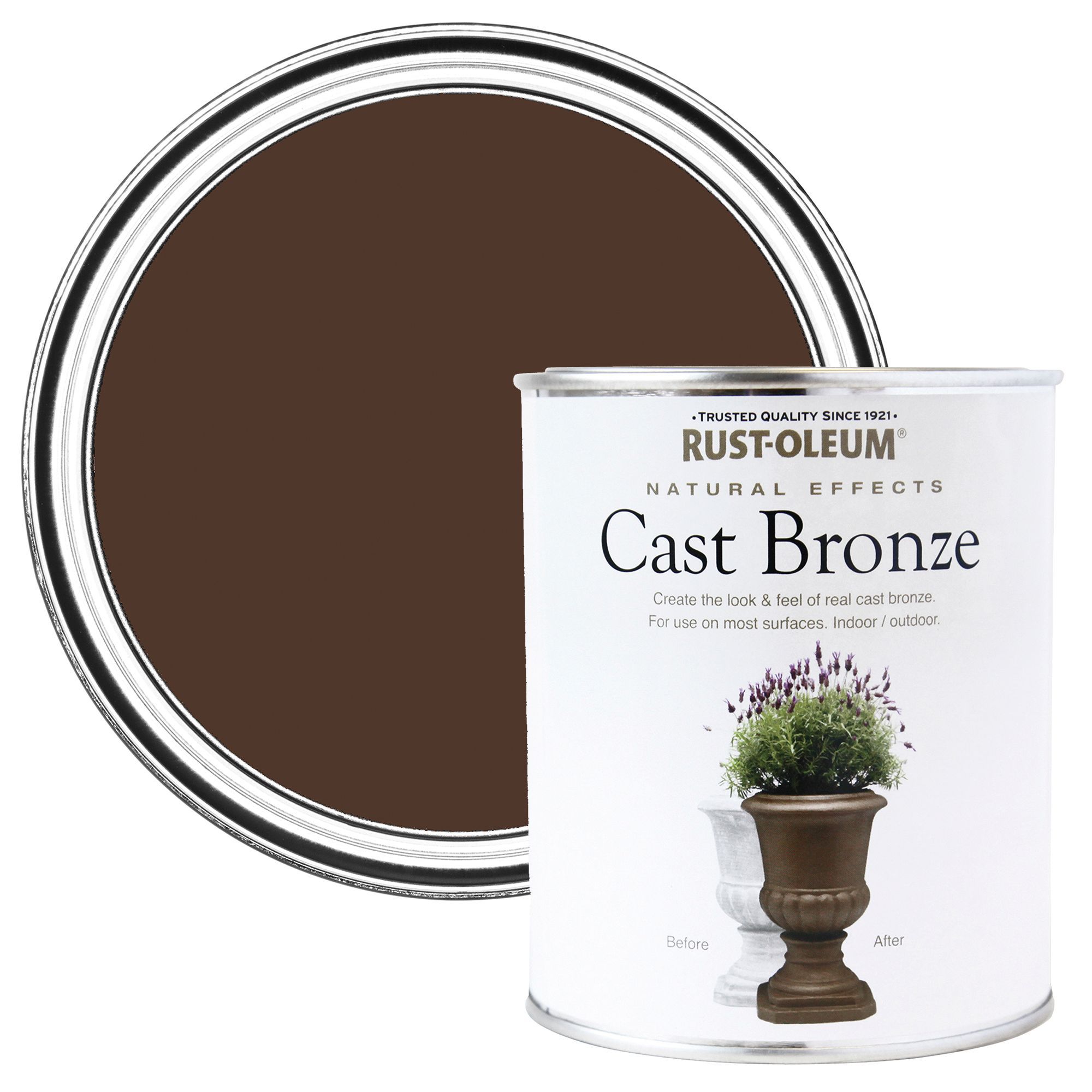 Rust-Oleum Rust-Oleum Cast Bronze Matt Natural Effect Paint 250 Ml ...