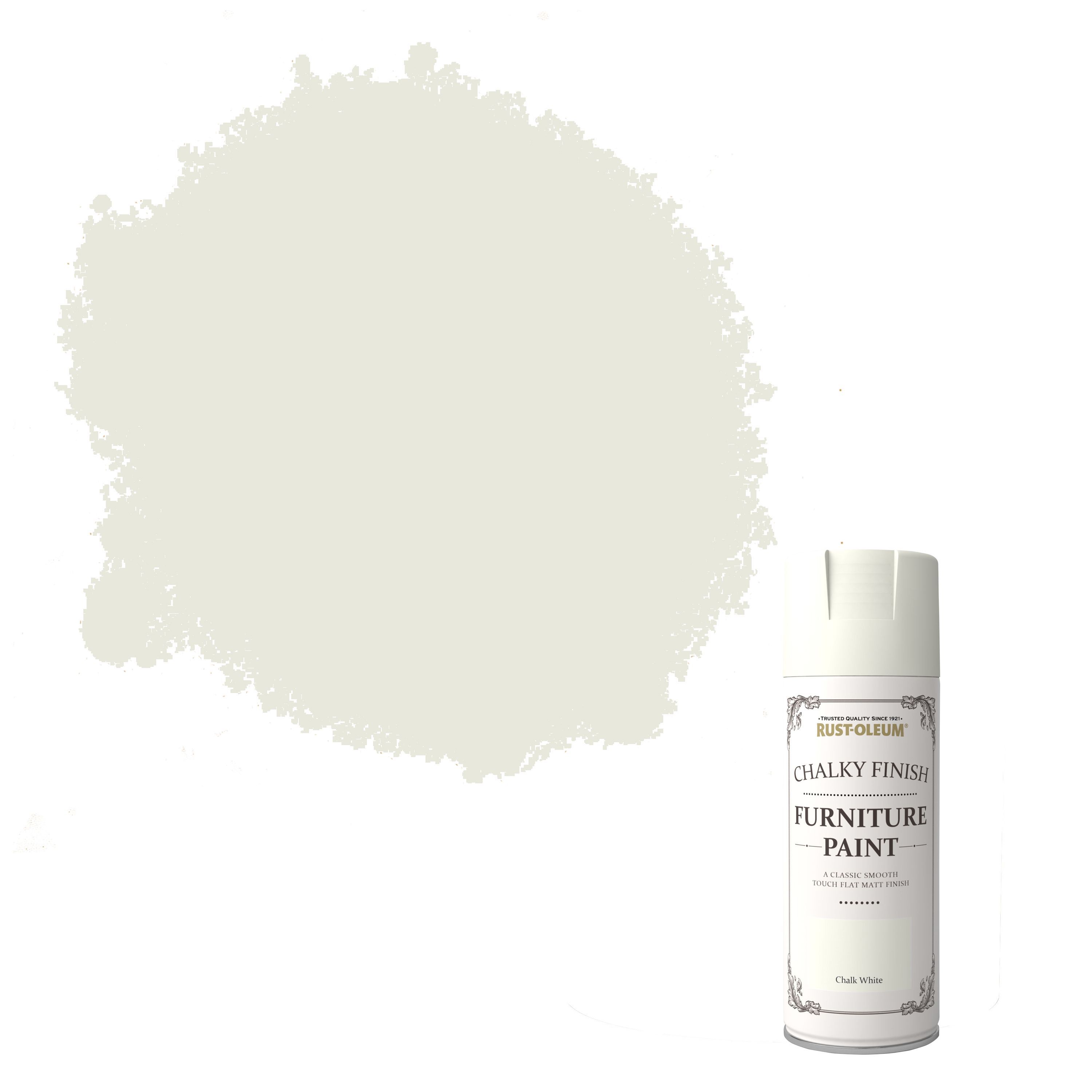 RustOleum Chalky Finish Chalk White Matt Matt Furniture Spray Paint