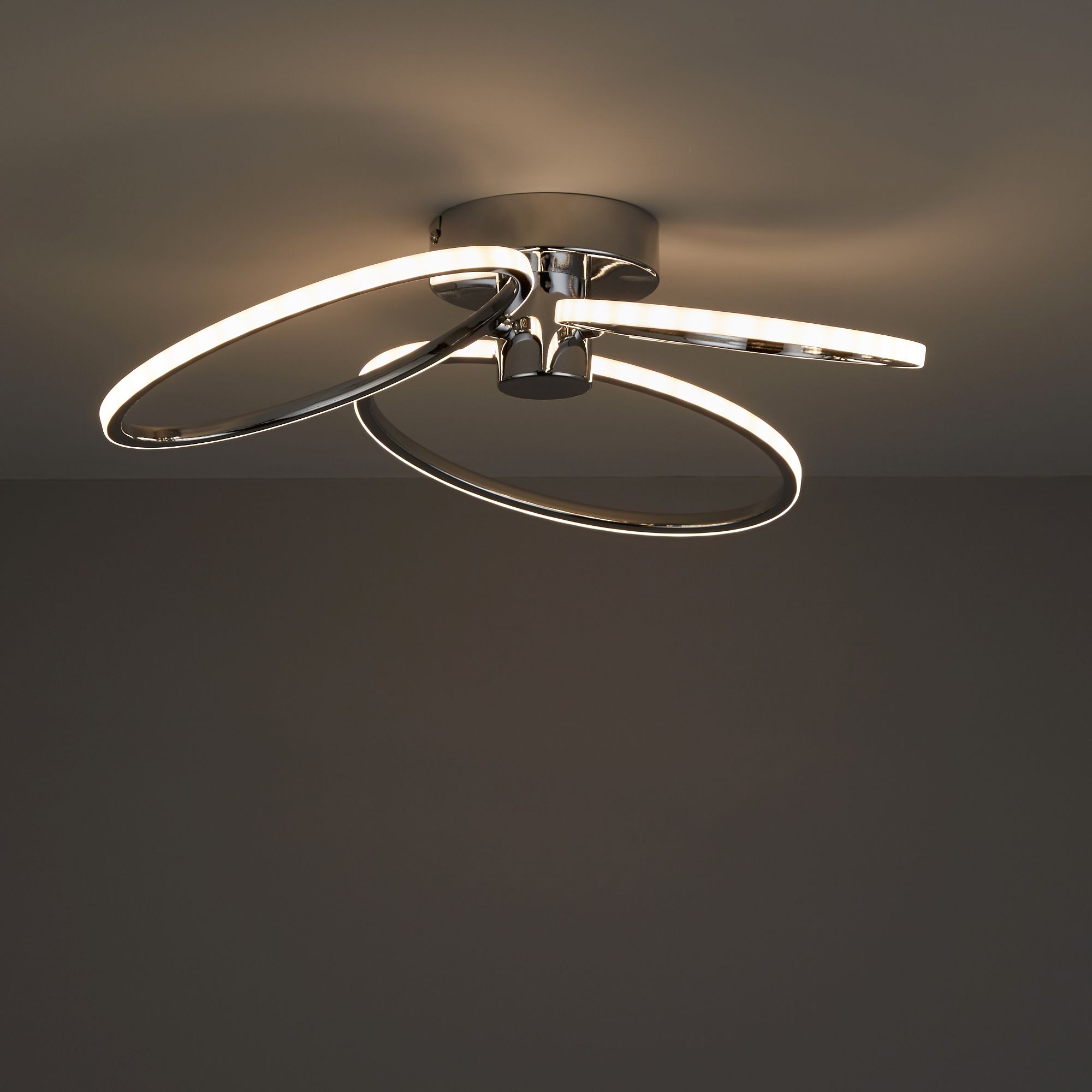 Jago LED Chrome Effect 3 Lamp Ceiling Light | Departments | DIY at B&Q