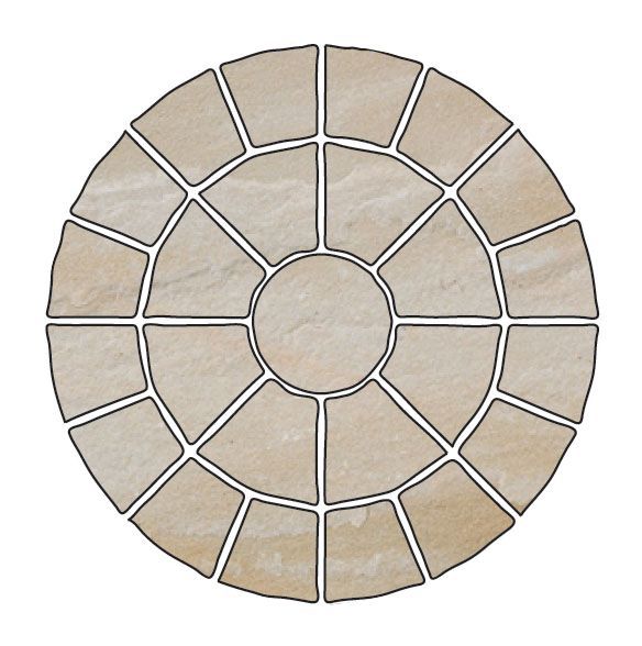 Bradstone 4.75m² Riven Circular Patio Kit Departments DIY at B&Q