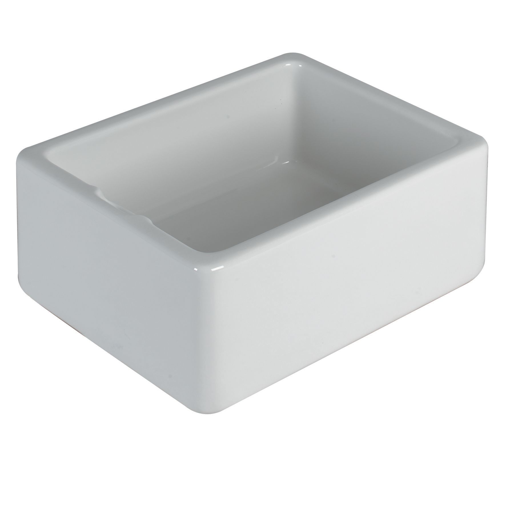 Belfast 1 Bowl White Gloss Ceramic Sink Departments DIY at B&Q