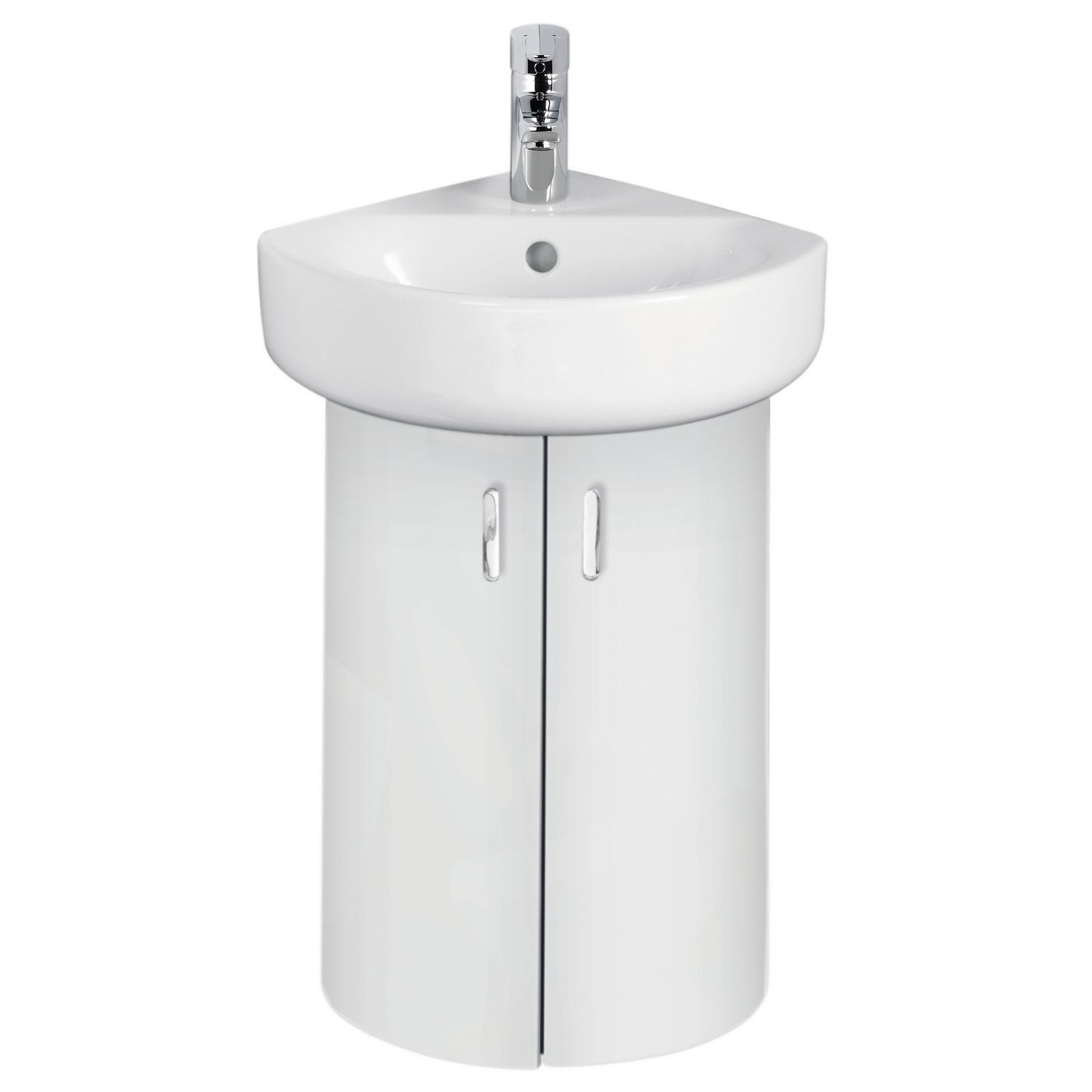 Ideal Standard Imagine Compact White Vanity Corner Unit, Basin & Mixer