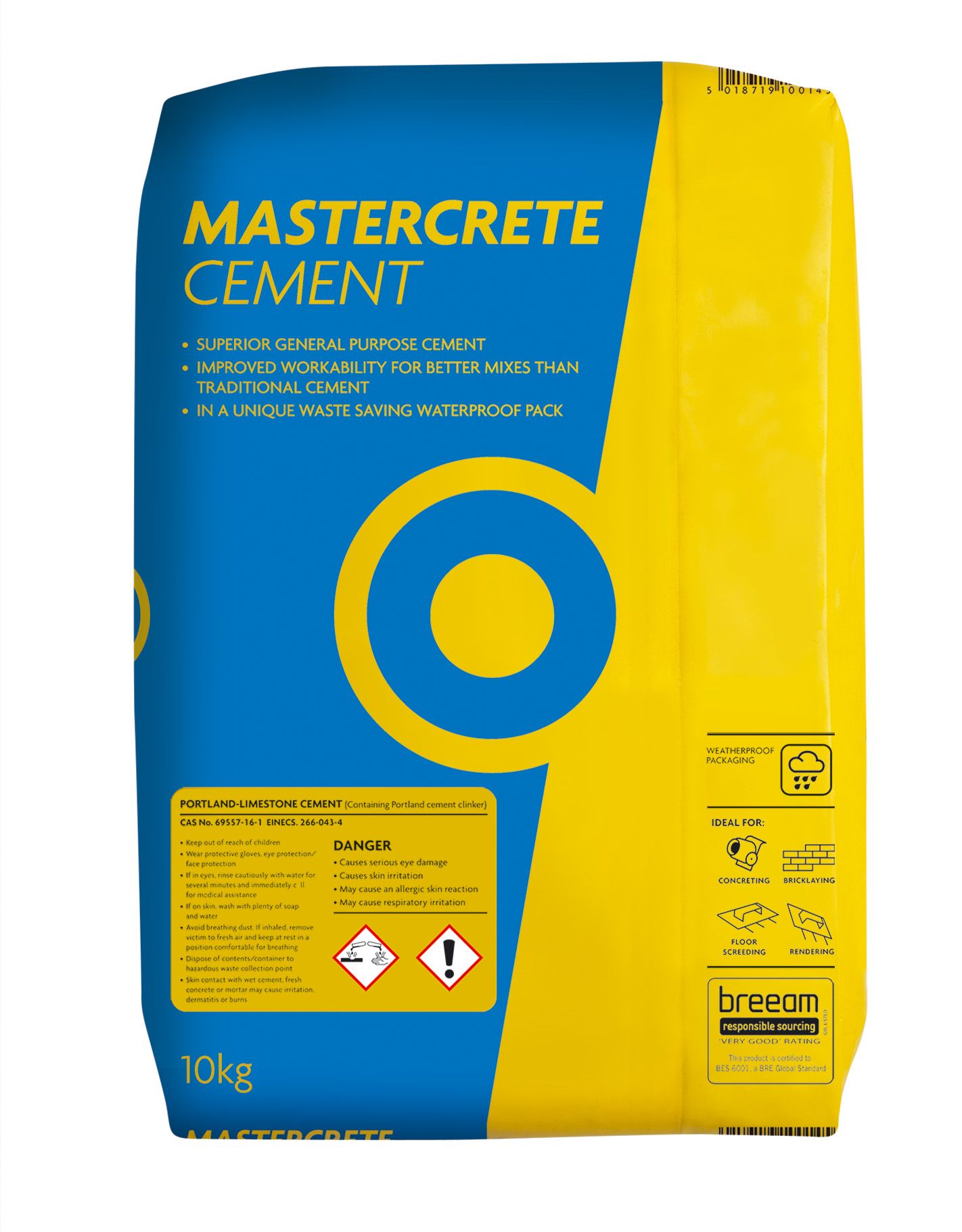 Blue Circle Mastercrete Cement 5kg Bag | Departments | DIY at B&Q