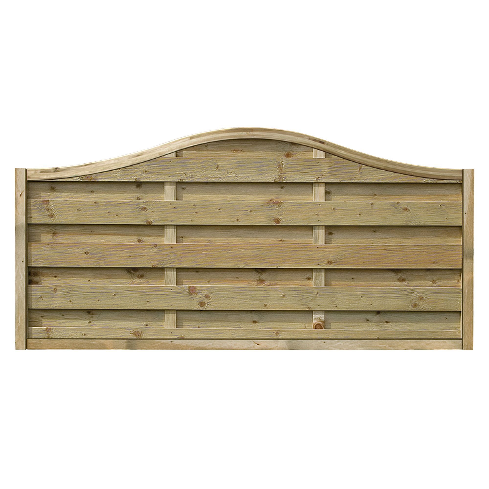 Grange Woodbury Slatted Fence Panel (W)1.8 M (H)0.9M, Pack of 5