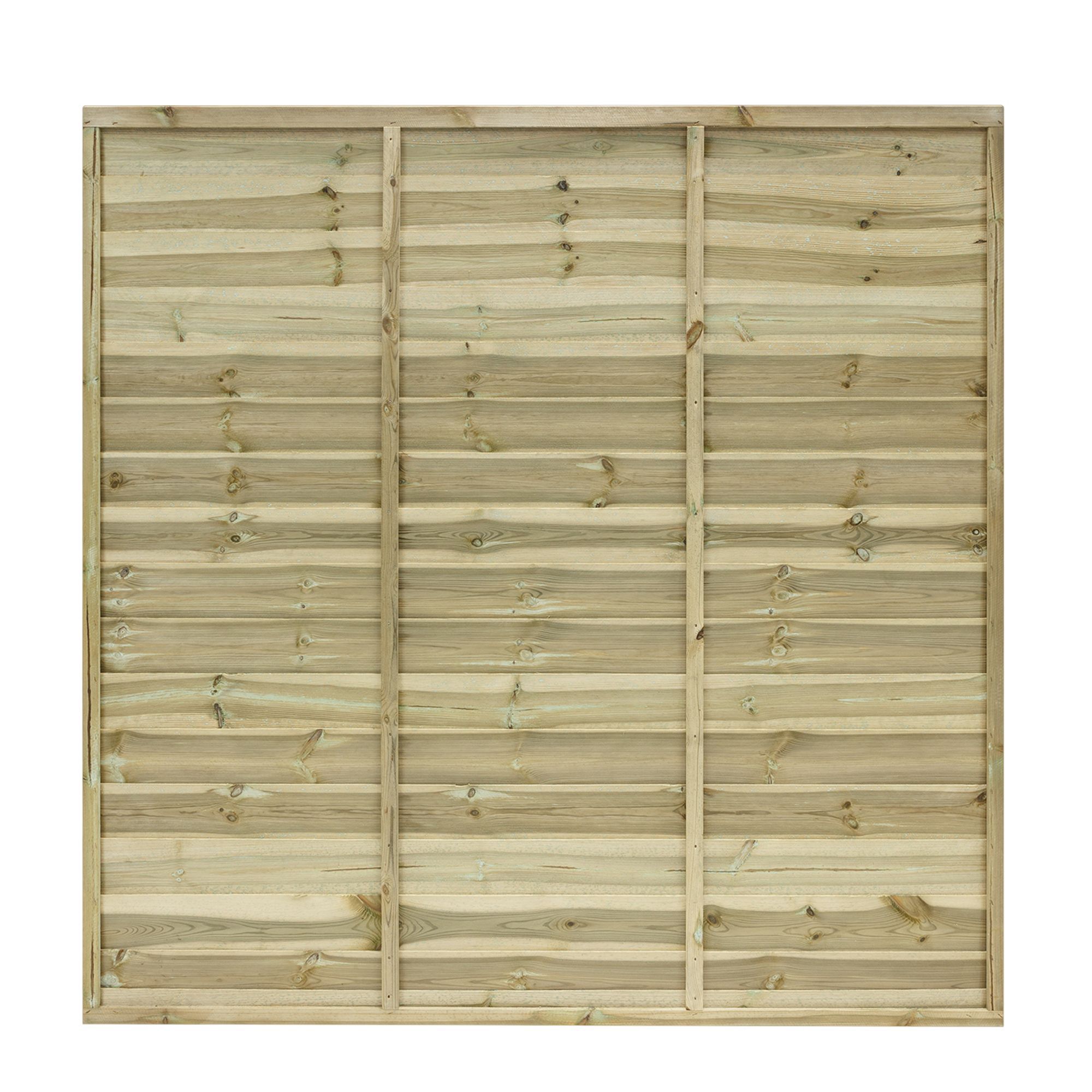 Grange Primo Overlap Horizontal slat Fence panel (W)1.83 m ...