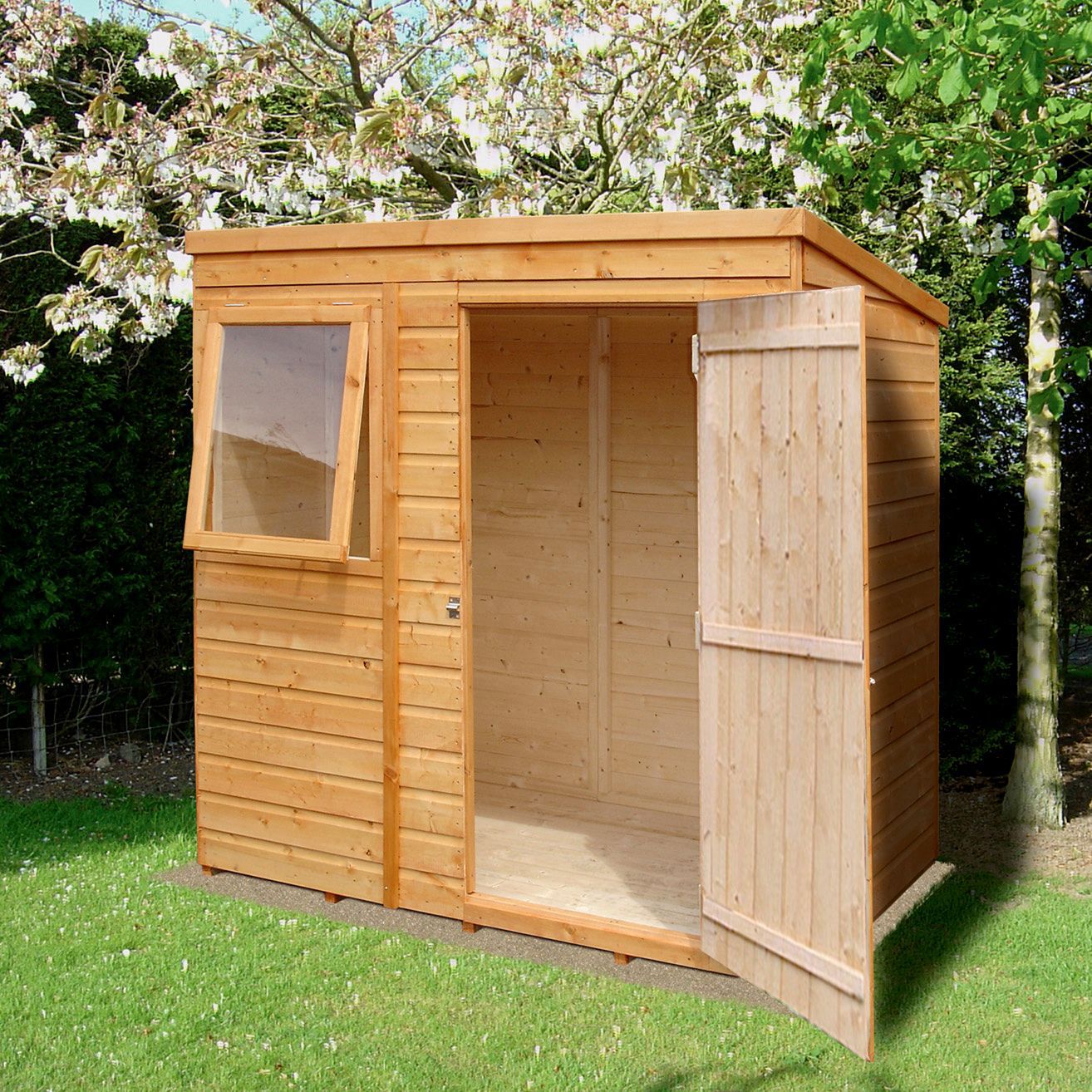 6X4 Caldey Pent Shiplap Wooden Shed with Assembly Service ...