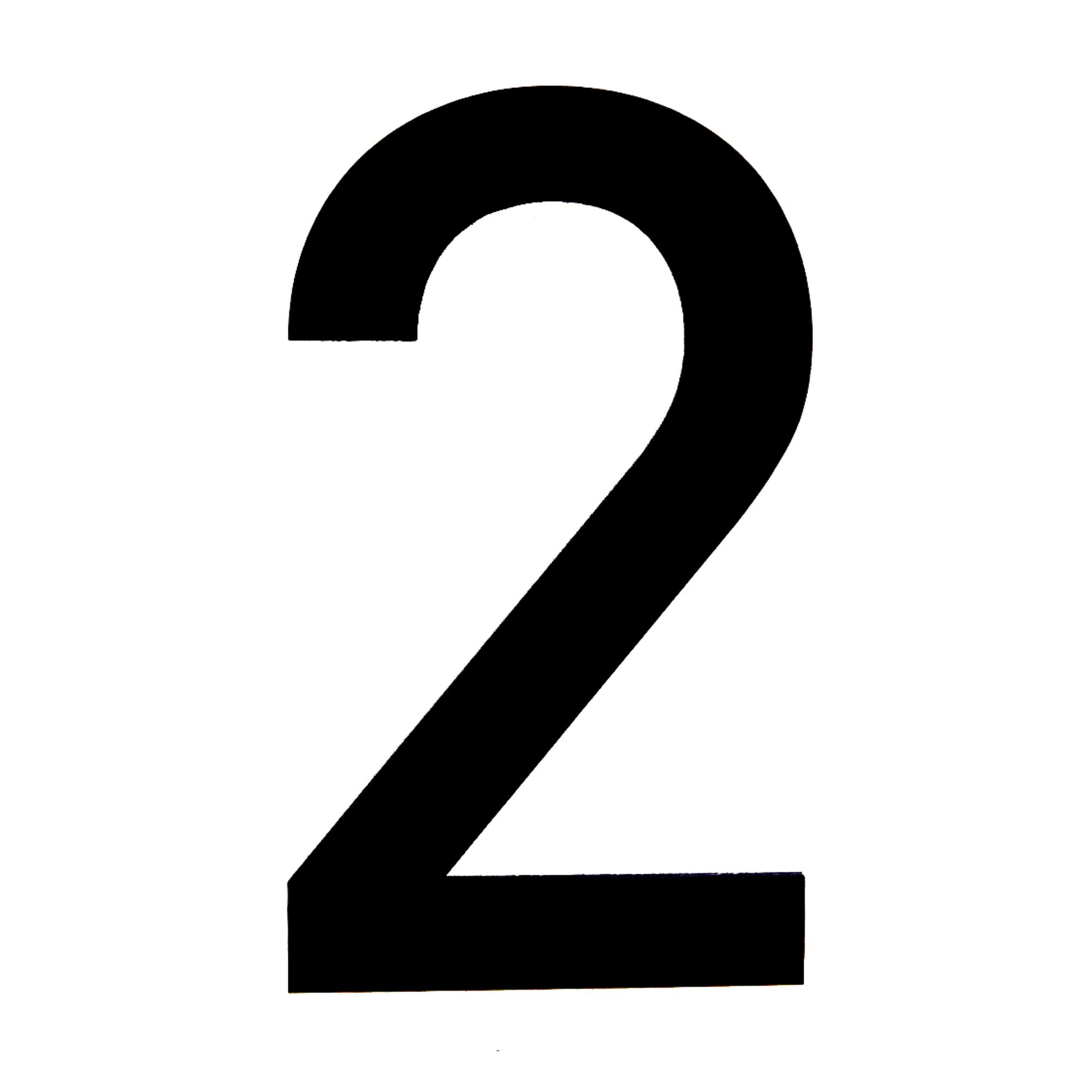 Black PVC 150mm House Number 2 | Departments | DIY at B&Q