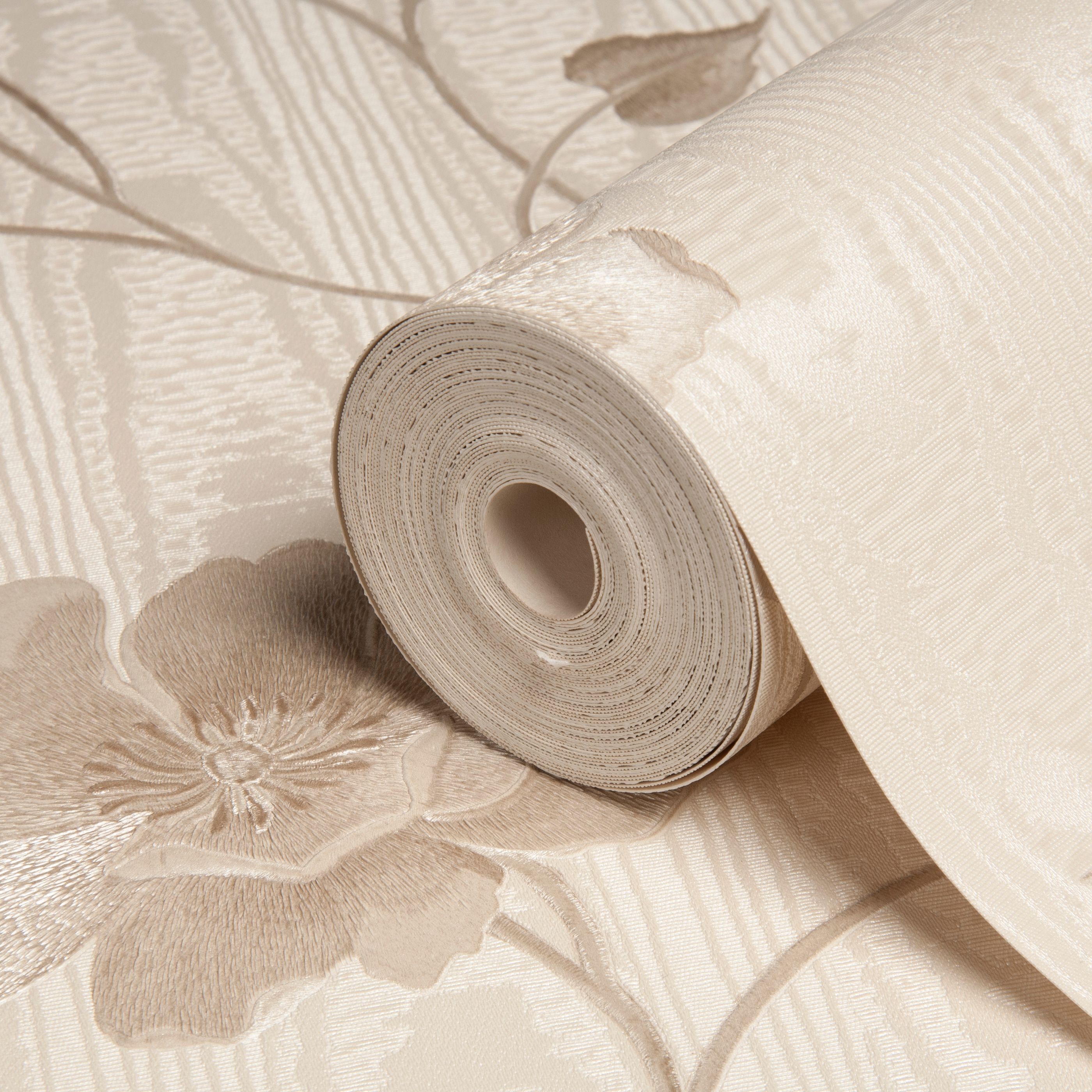 Opus Bella Trail Beige Floral Wallpaper Departments DIY at B&Q