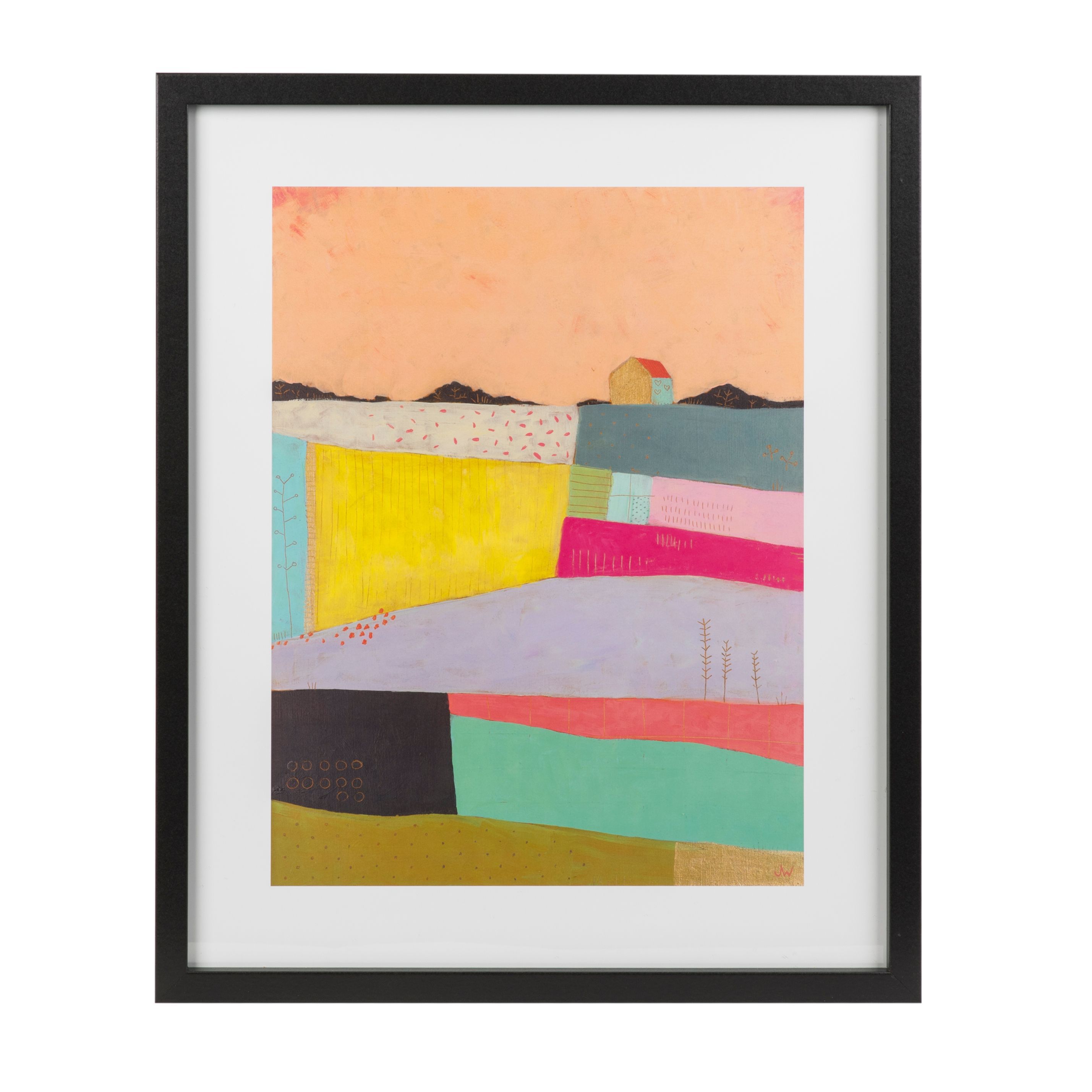 Live colourfully Multicolour Framed art (W)430mm (H)530mm Departments DIY at B&Q
