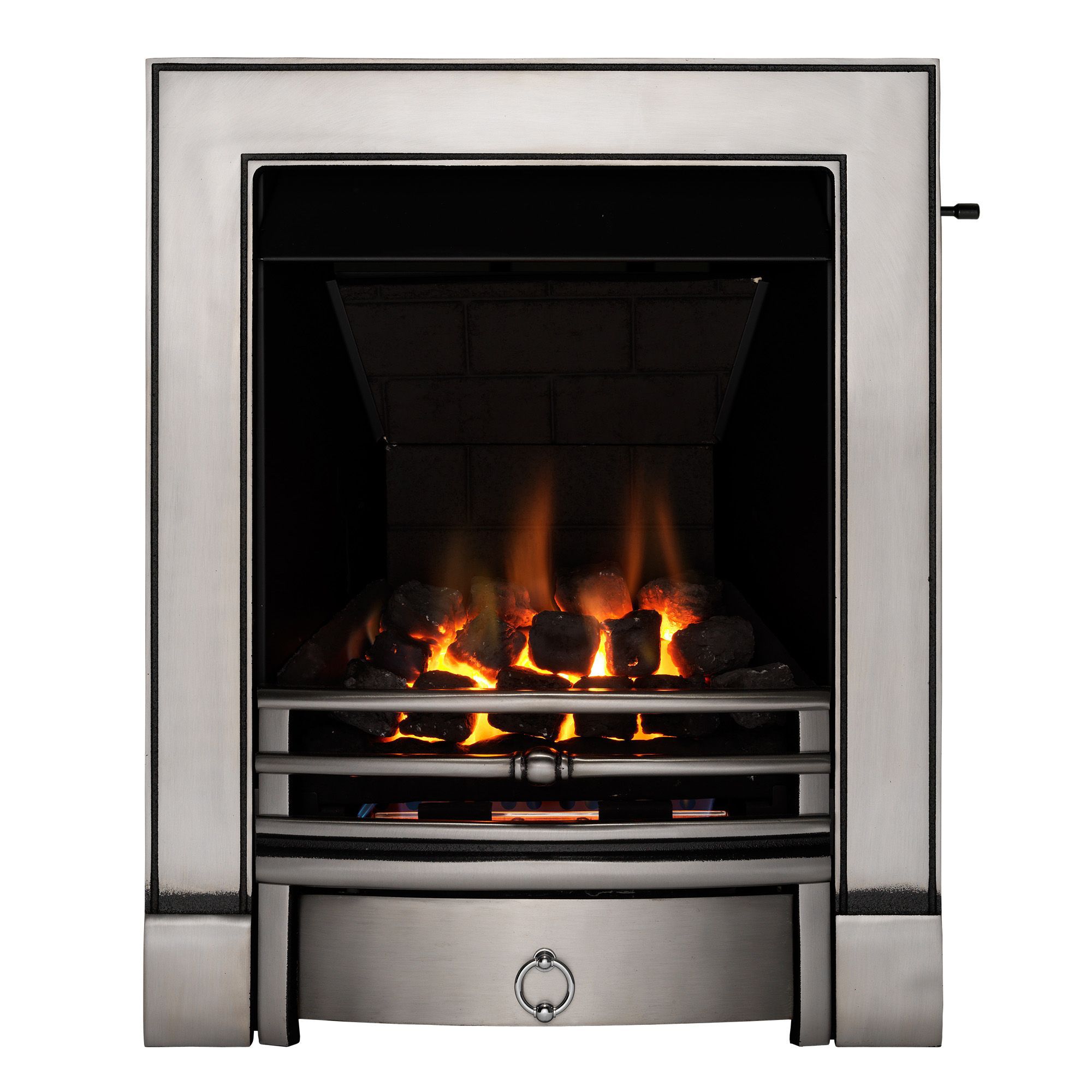 Focal Point Soho Multi Flue Satin Chrome Slide Control Inset Gas Fire