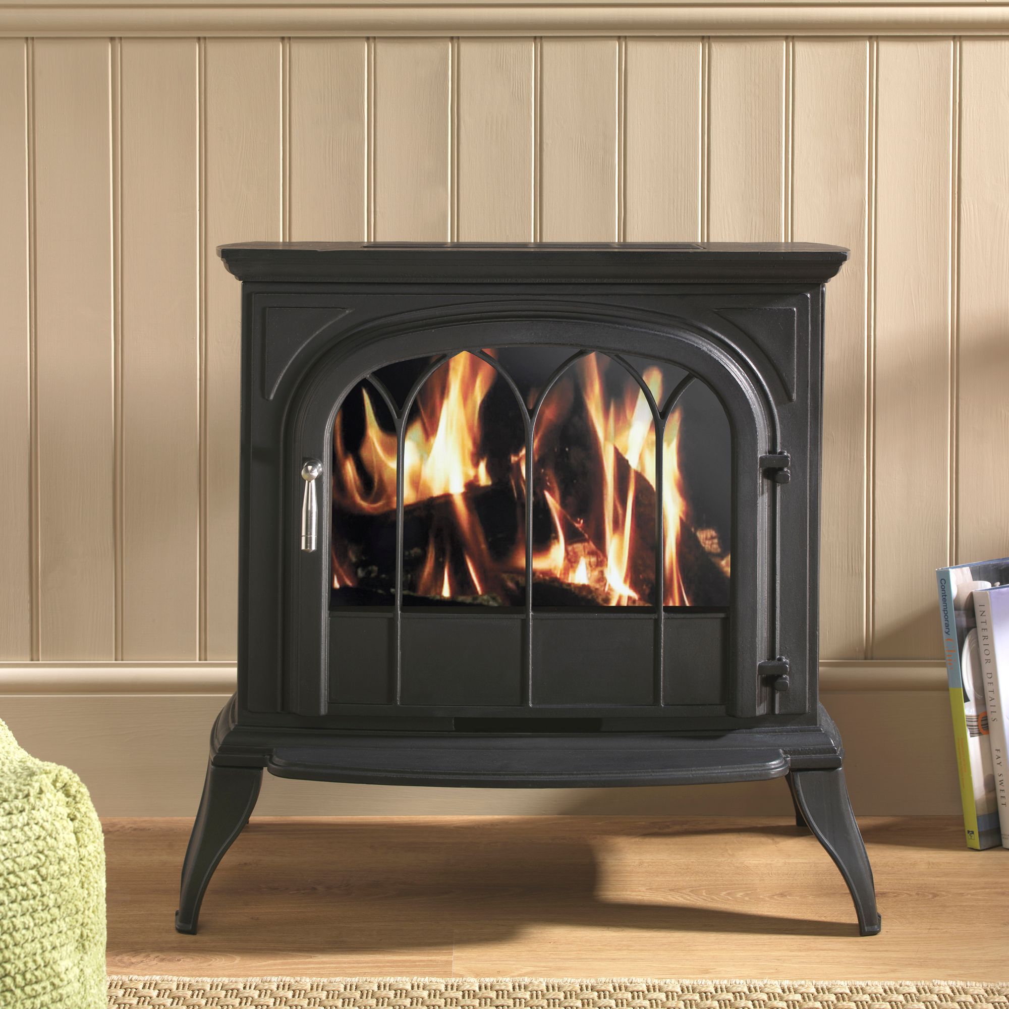 Dimplex Opti-Myst Grand Rouge Electric Stove | Departments | DIY At B&Q