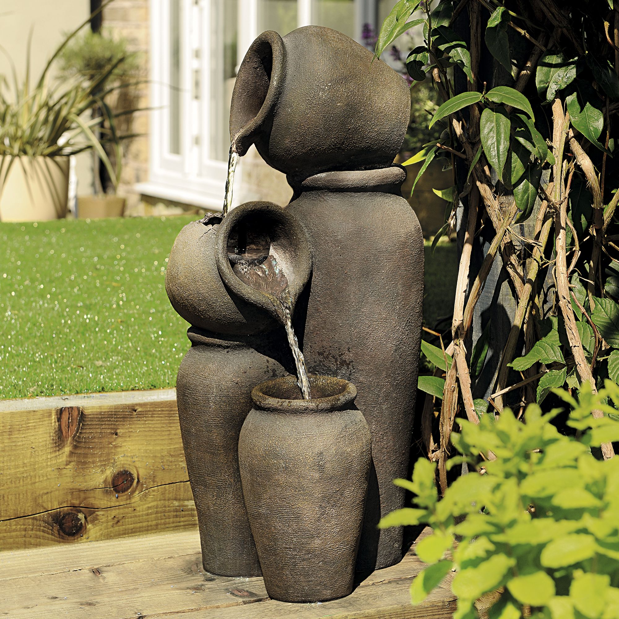 Gardman Cascading Pots Water Feature Departments DIY at B&Q