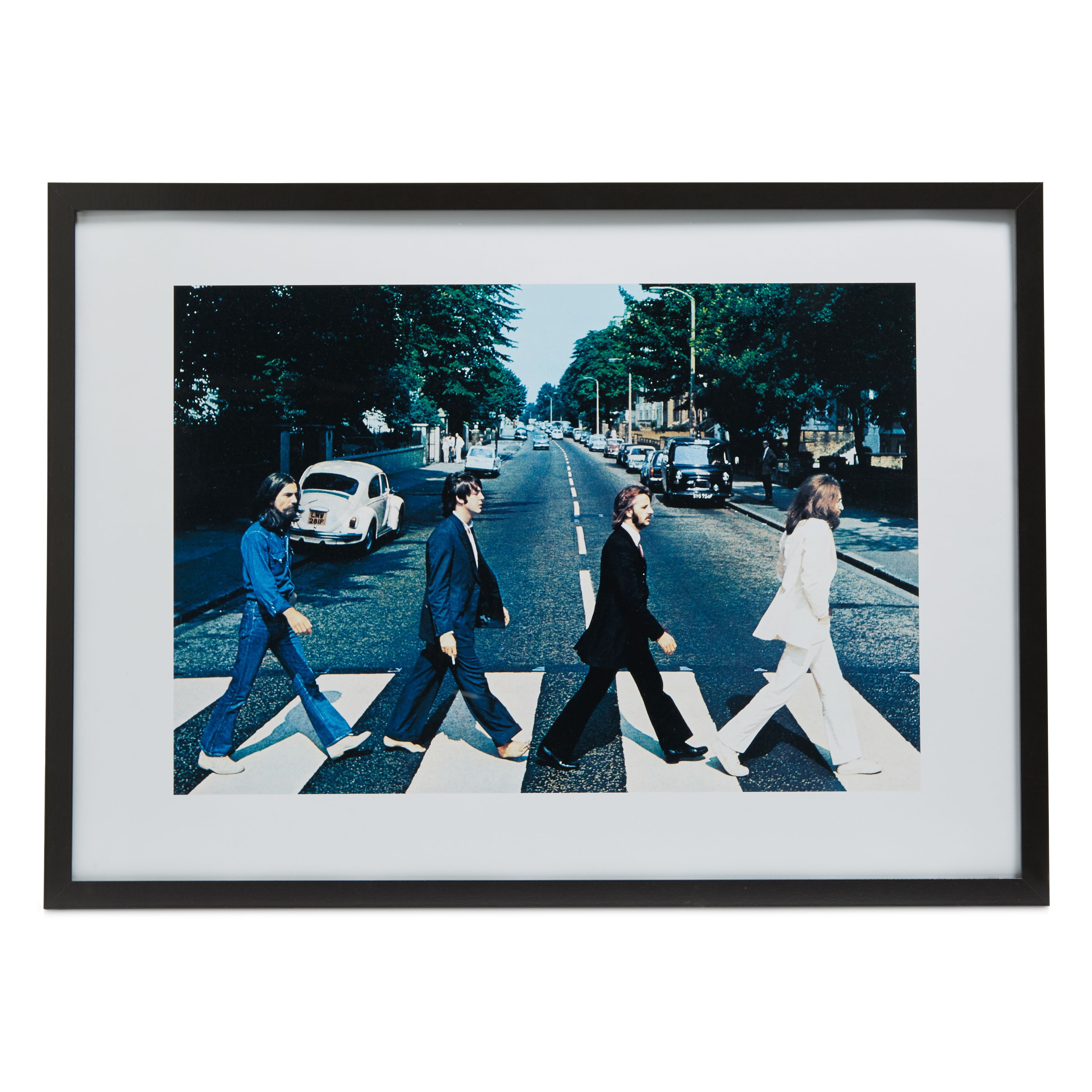 The Beatles Black Framed Print (W)730mm (H)530mm Departments DIY at B&Q