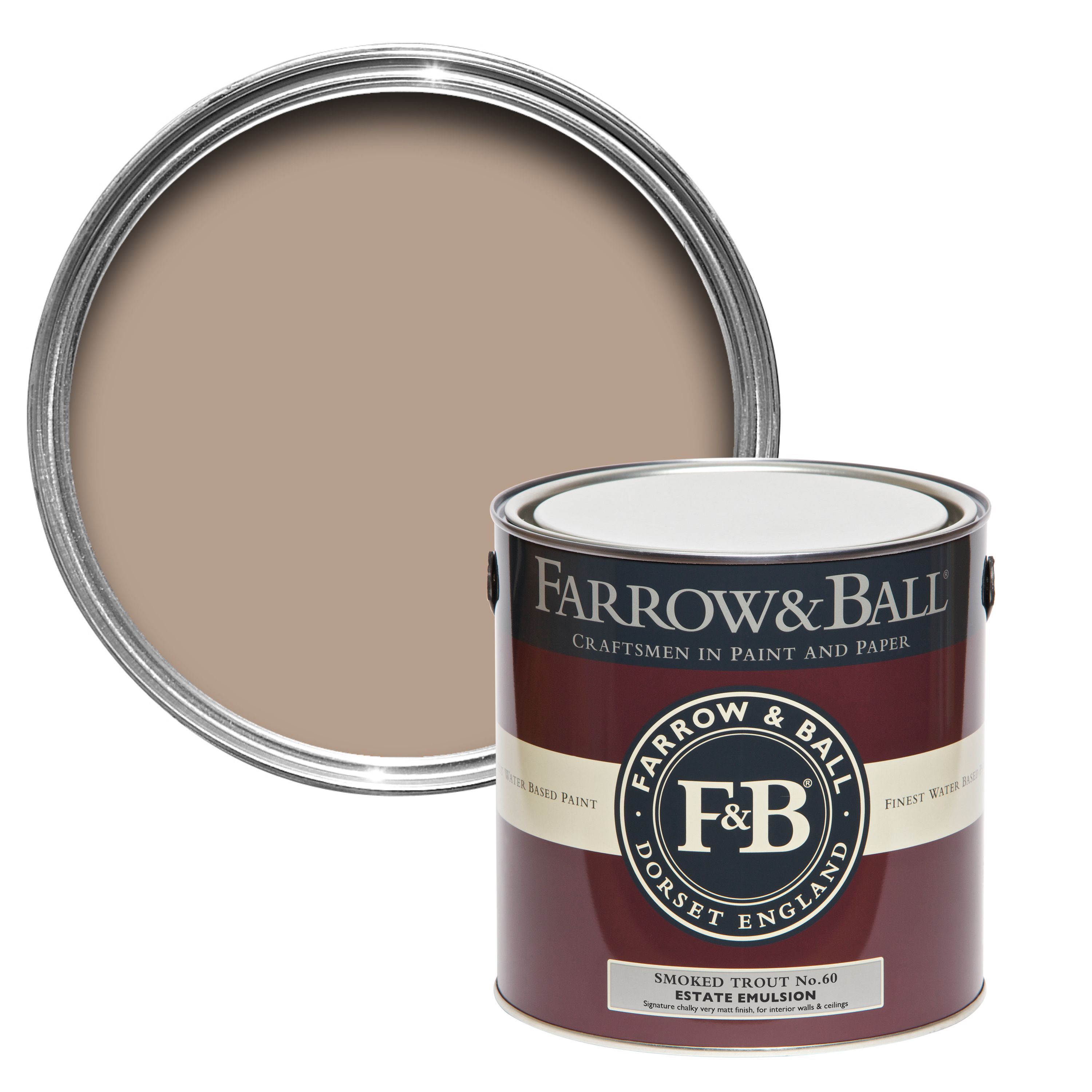 Farrow & Ball Smoked Trout No.60 Matt Estate Emulsion Paint 2.5L