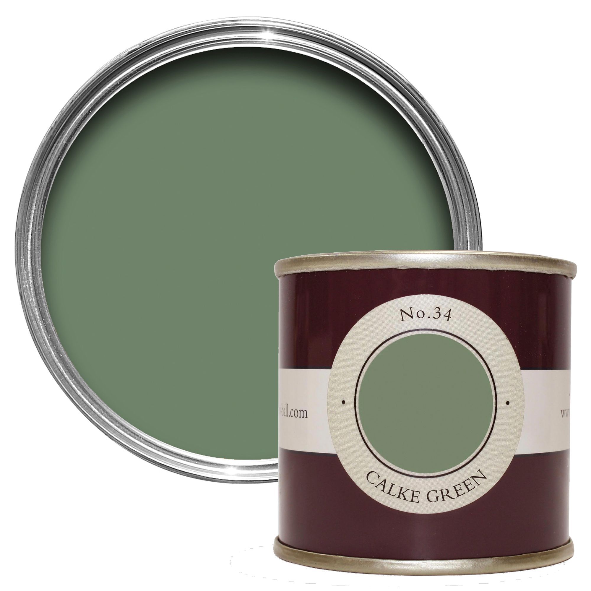 Farrow & Ball Calke Green No.34 Estate Emulsion Paint 0.1L Tester Pot