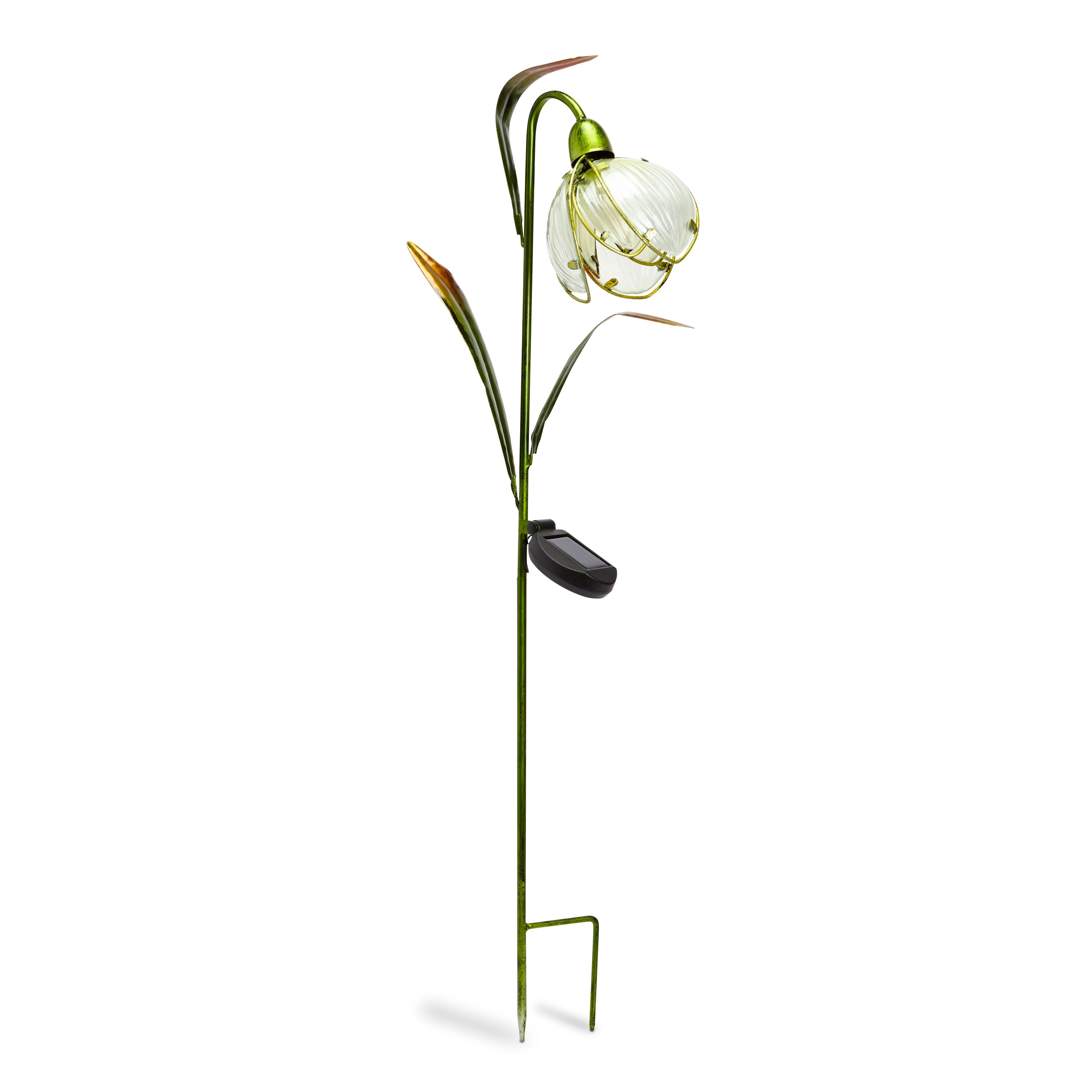 Smart Solar White Snowdrop Flower Solar Powered LED Decorative Stake