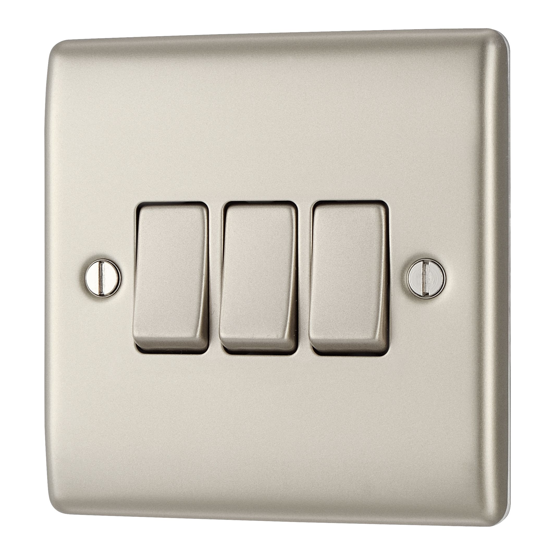 British General 10A 2-Way Pearl Nickel 3 Gang Switch | Departments ...