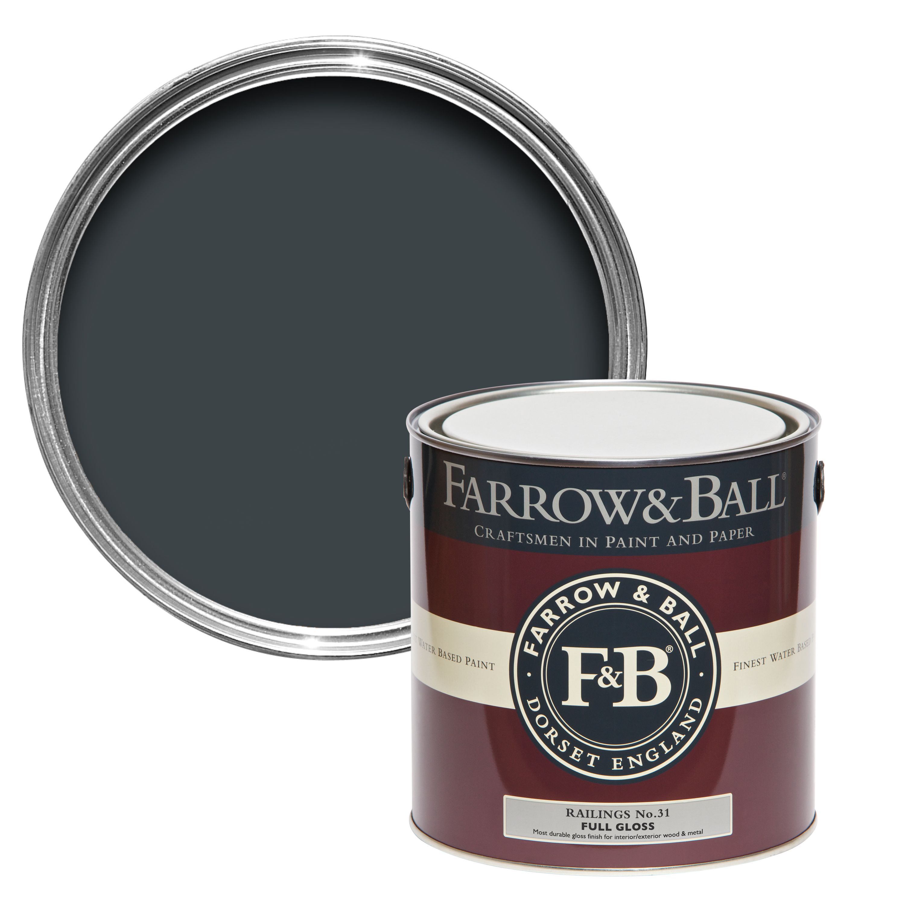 Farrow &amp; Ball Interior &amp; Exterior Railings No.31 Gloss