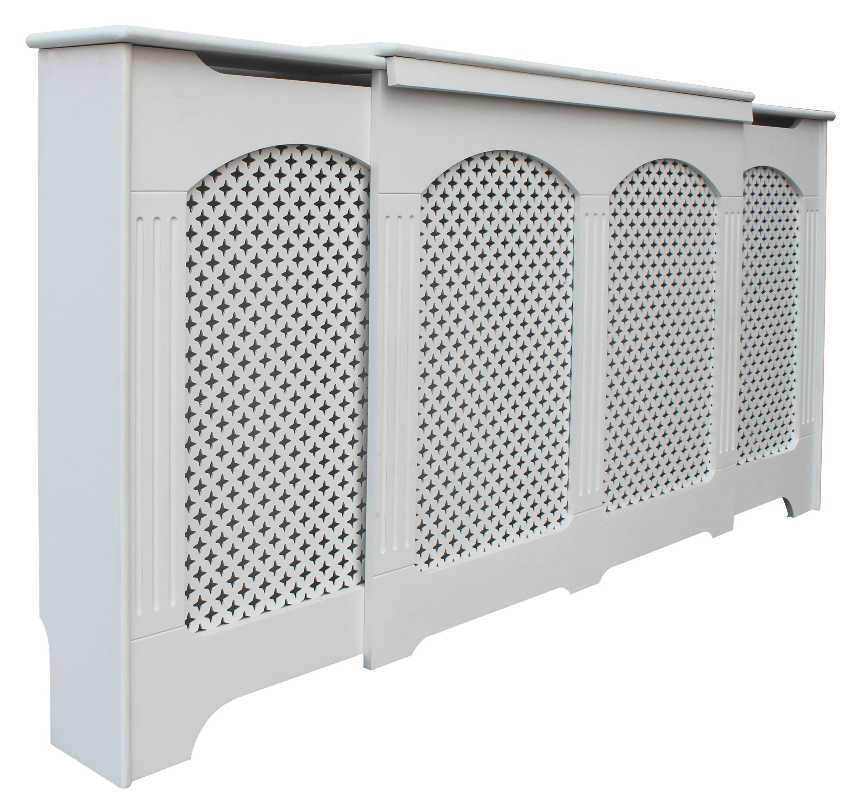 Cambridge Adjustable Medium - Large White Painted Radiator Cover ...