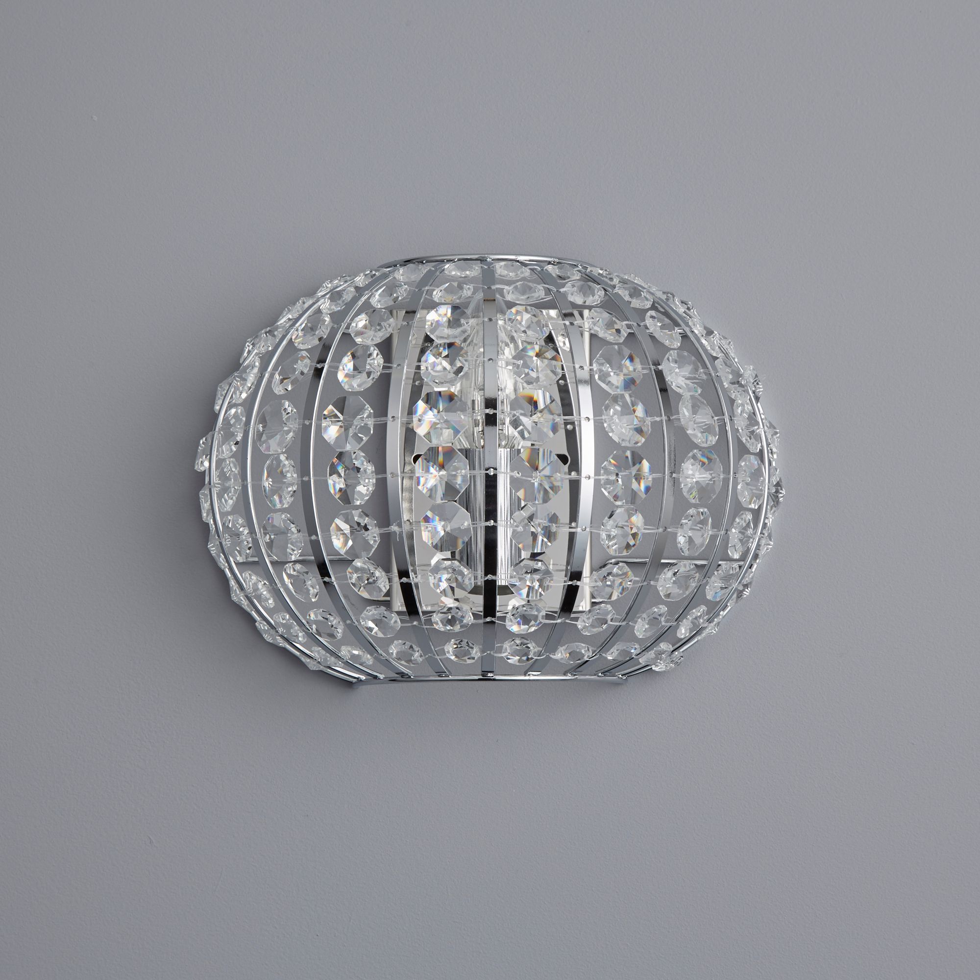 Galeo Chrome Effect Single Wall Light Departments DIY at B&Q