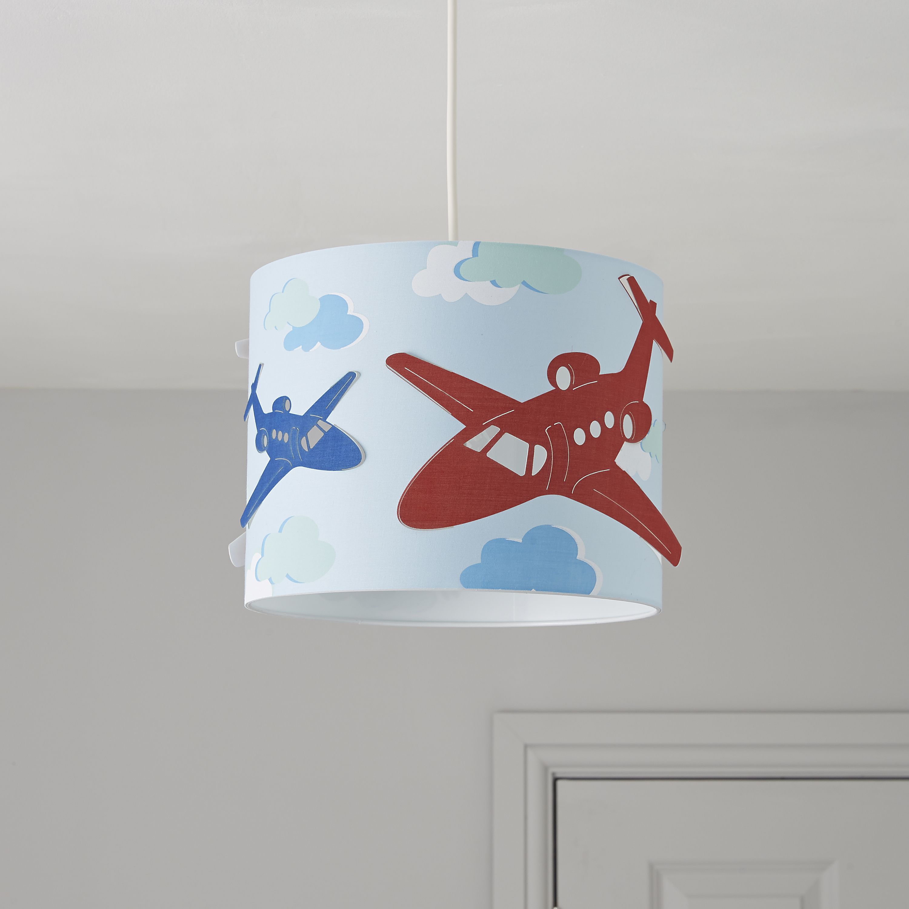 Colours Revolutio Blue Airplane Light Shade (D)25cm | Departments | DIY