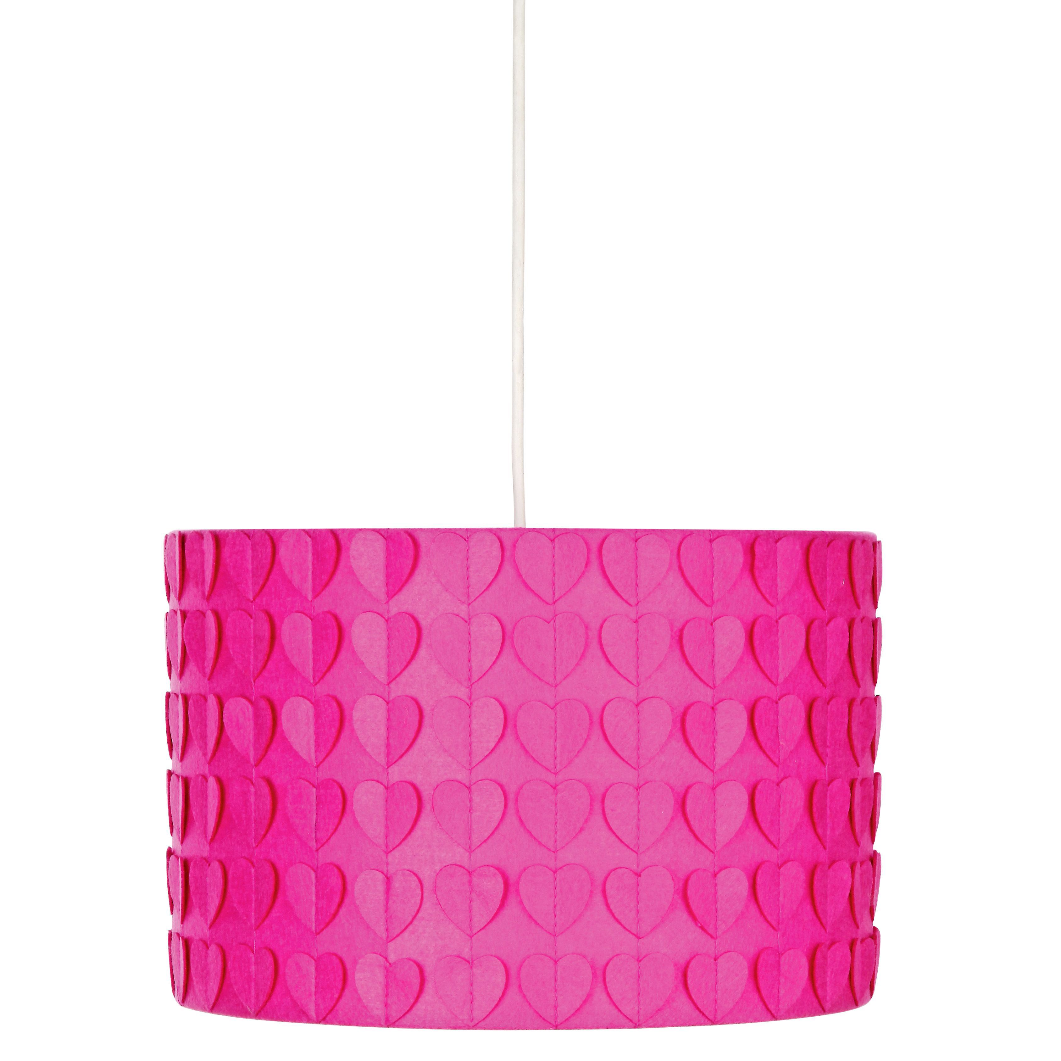 Colours Peppi Pink Heart Light Shade (D)30cm Departments DIY at B&Q