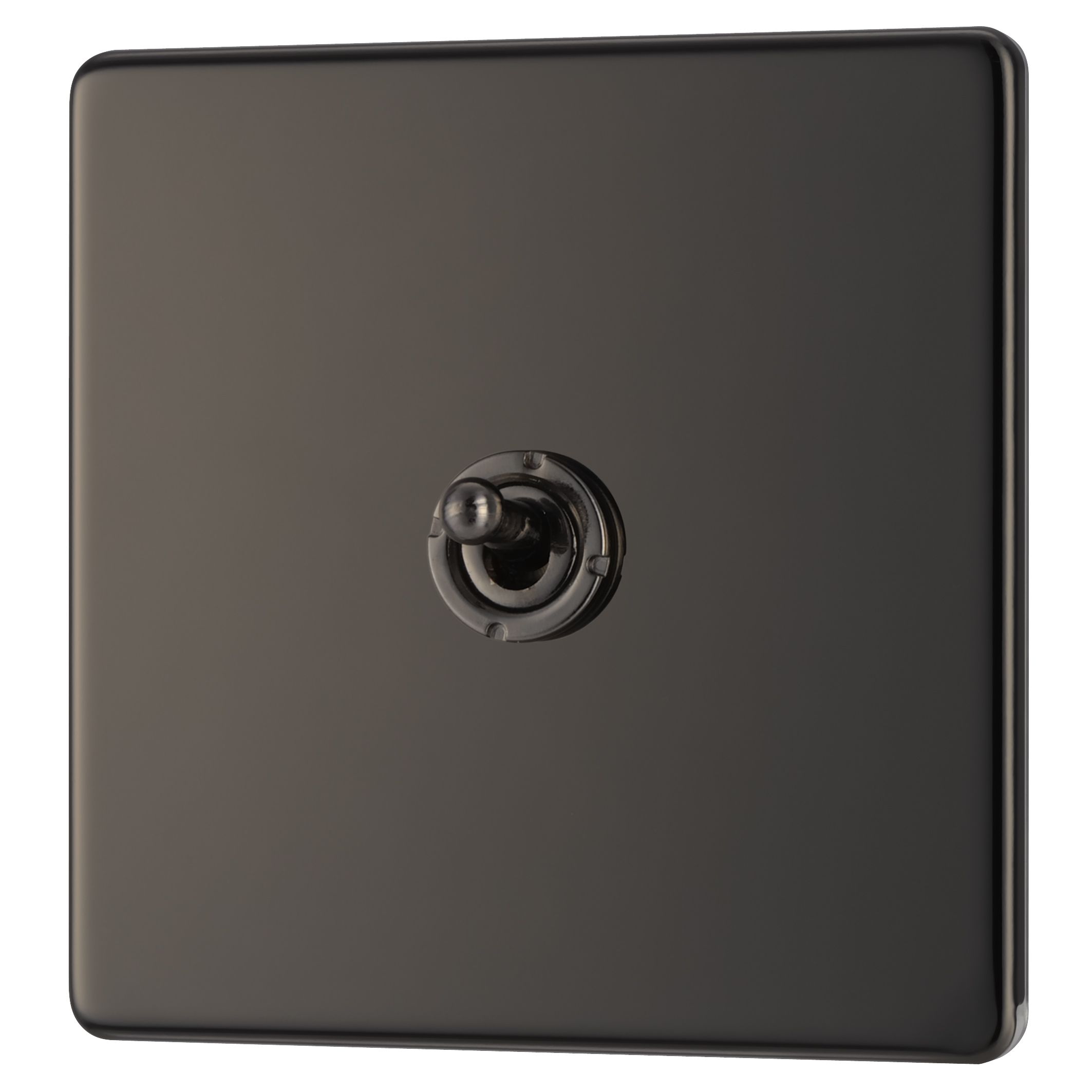 Colours 10A 2Way Single Black nickel Toggle switch Departments DIY