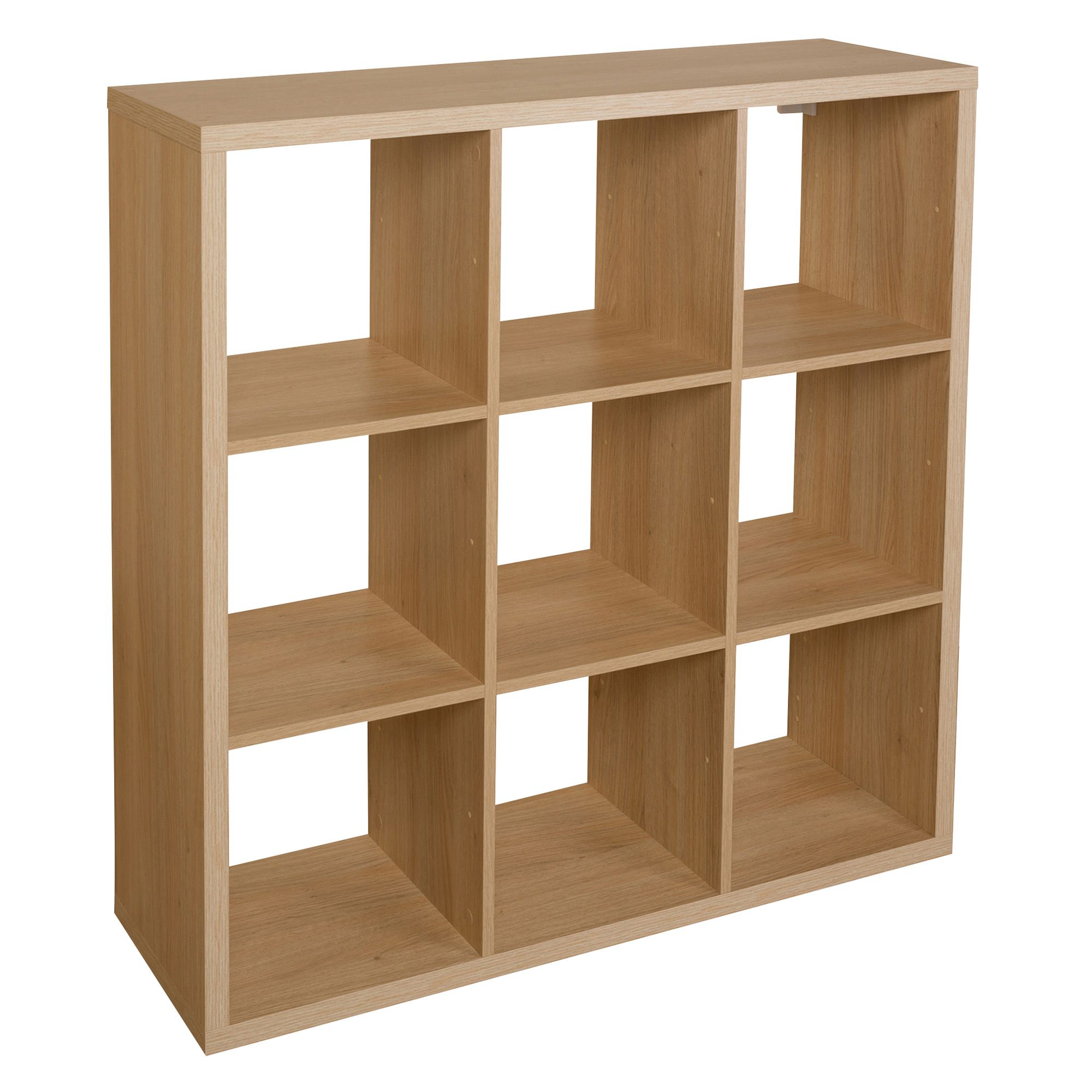 Form Mixxit Oak Effect 9 Cube Shelving Unit (H)1080mm (W)1080mm Departments DIY at B&Q