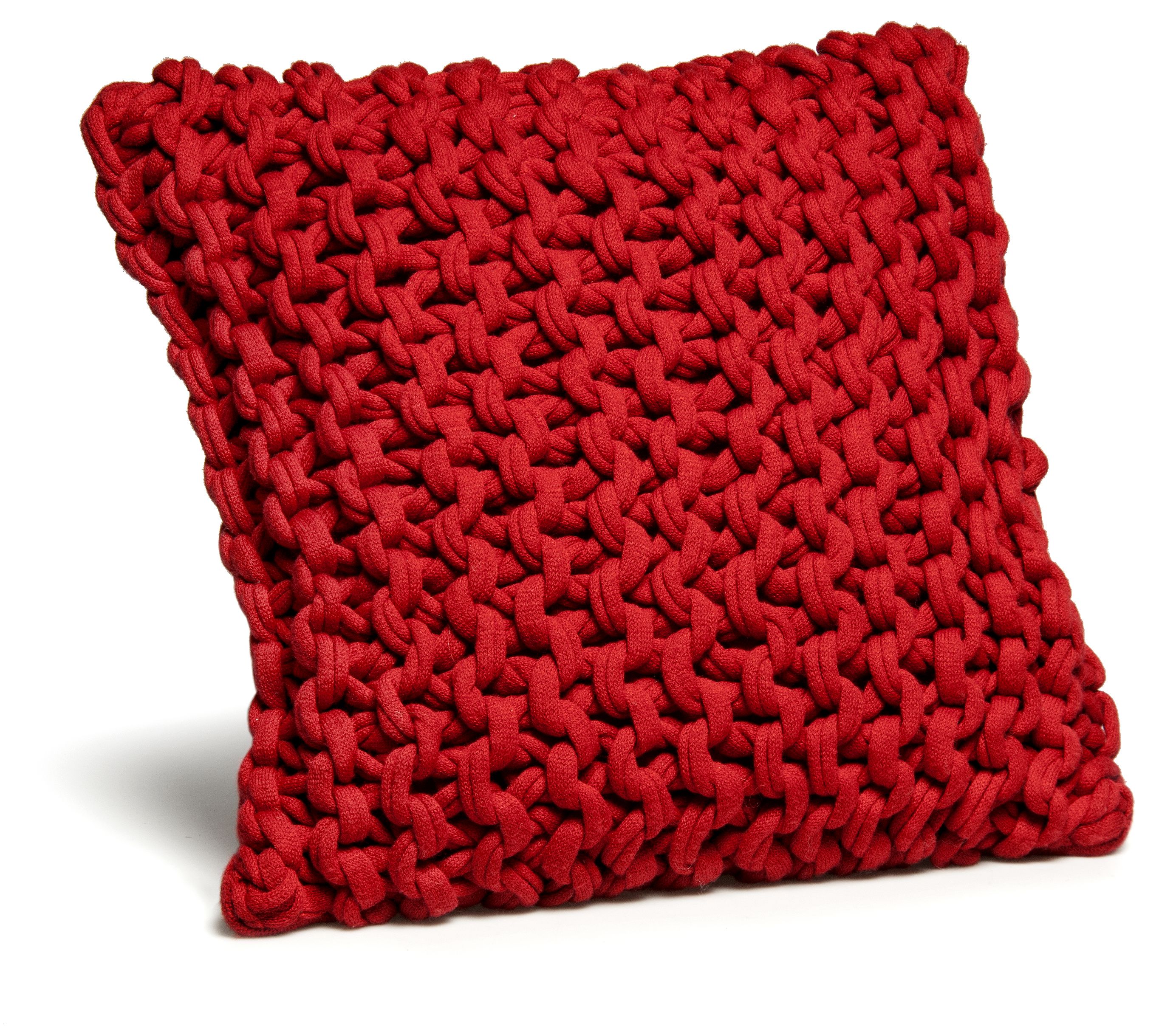 Durban Chunky Loop Knit Strawberry Red Cushion Departments DIY at B&Q