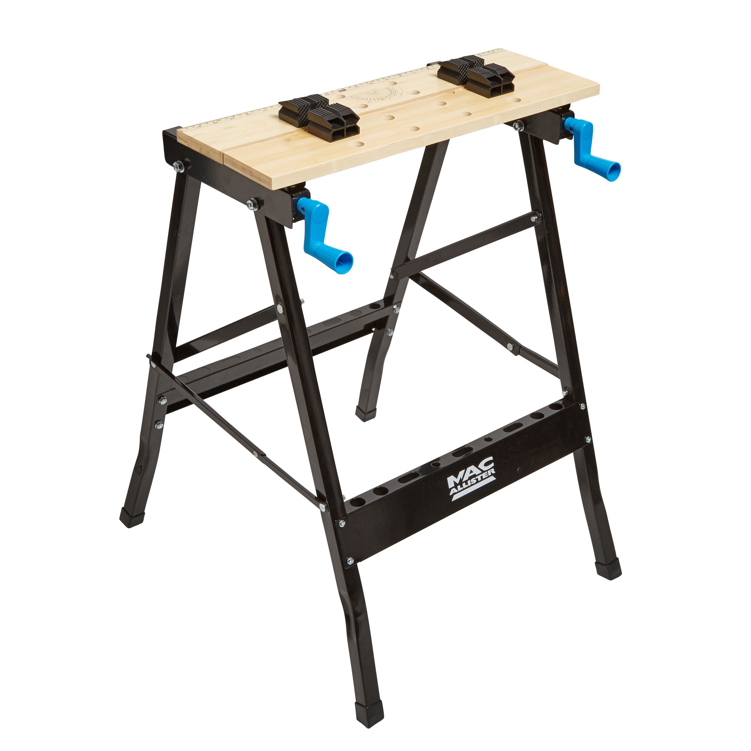 Mac Allister Foldable Vice Jaw Clamp Workbench, (W)620mm | Departments ...