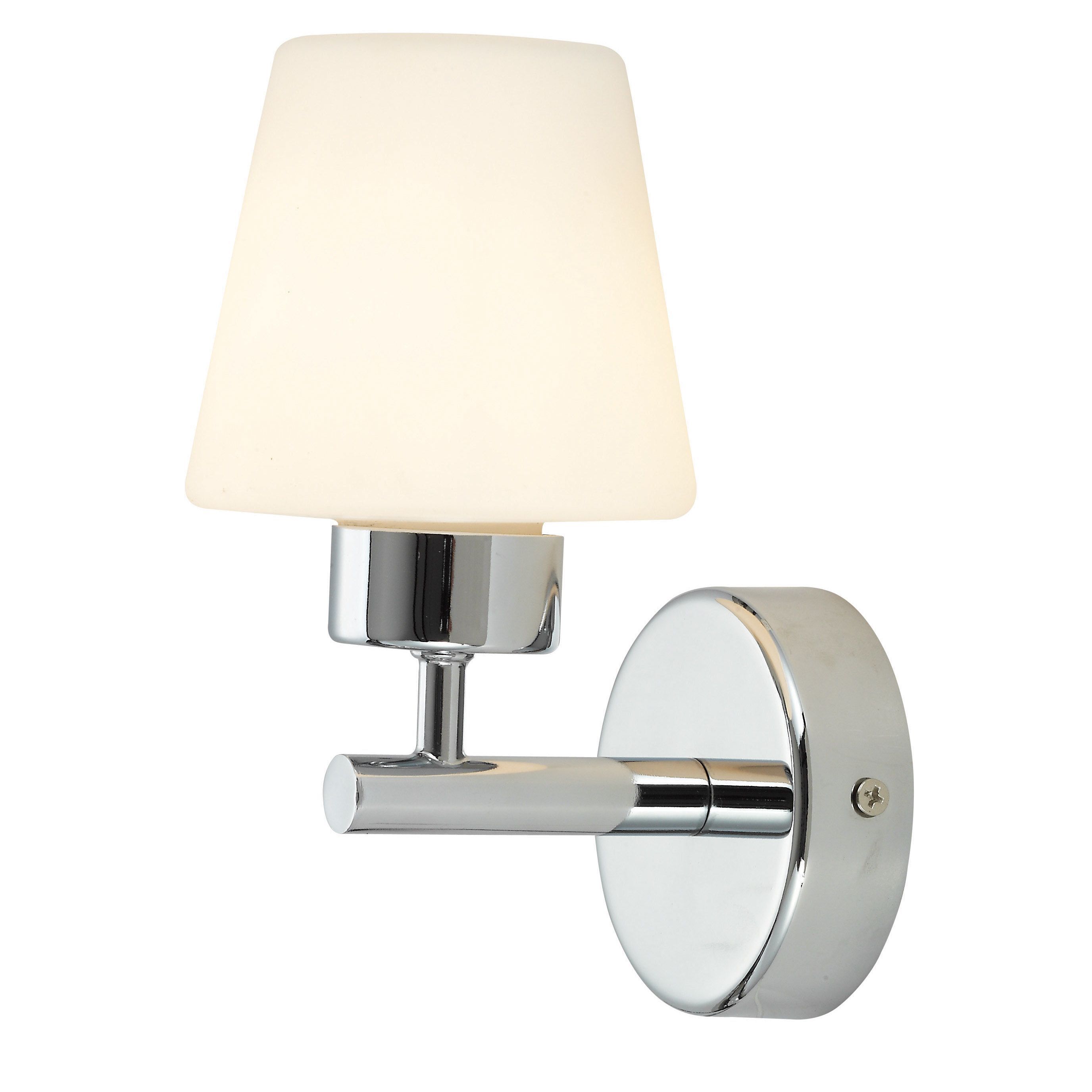 Mizar Chrome Effect Single Wall Light Departments DIY at B&Q
