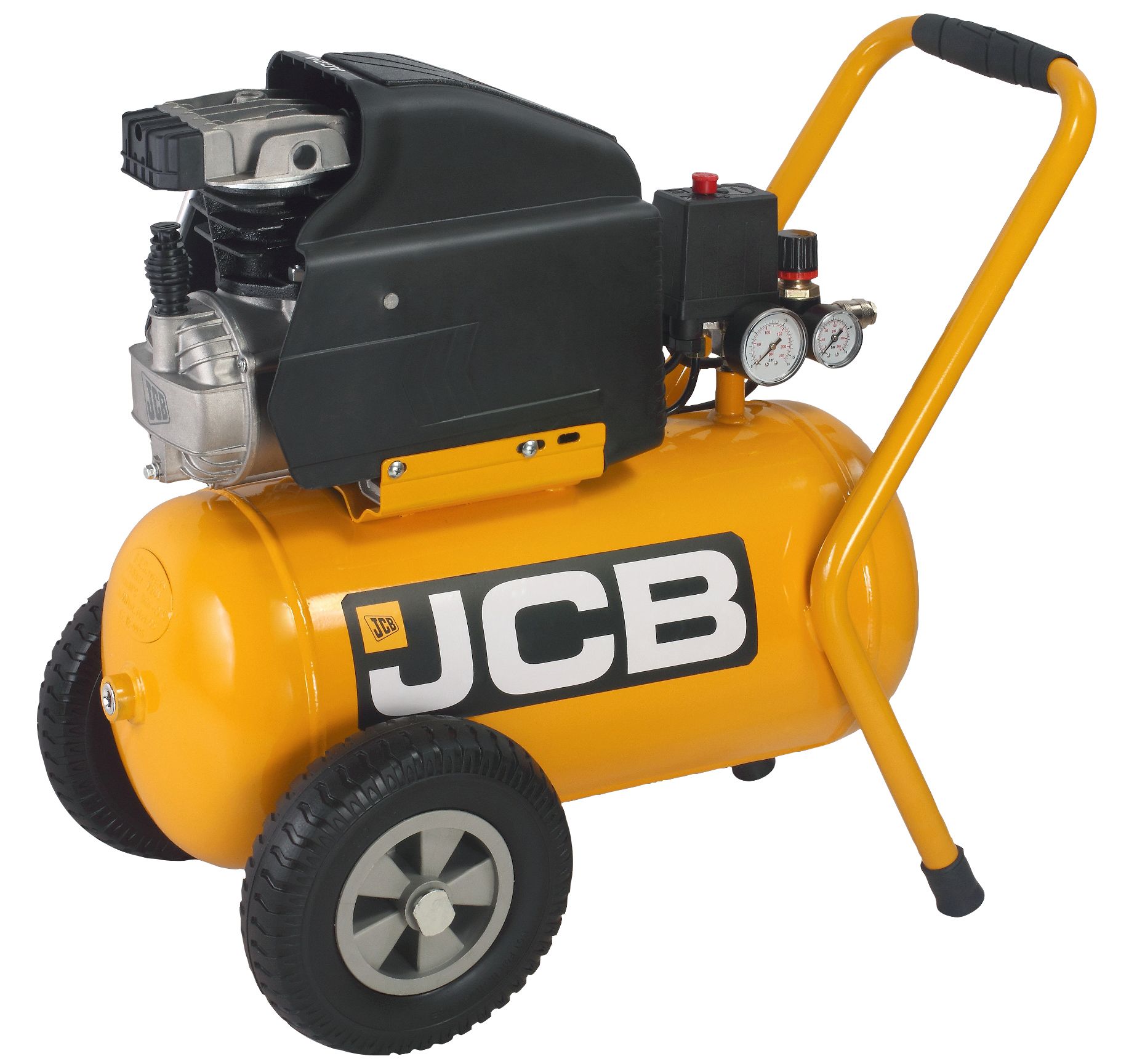 JCB 24L Compressor Inflating Pistol with Pressure Gauge, Three Inflation Nozzles & A 3M Spiral