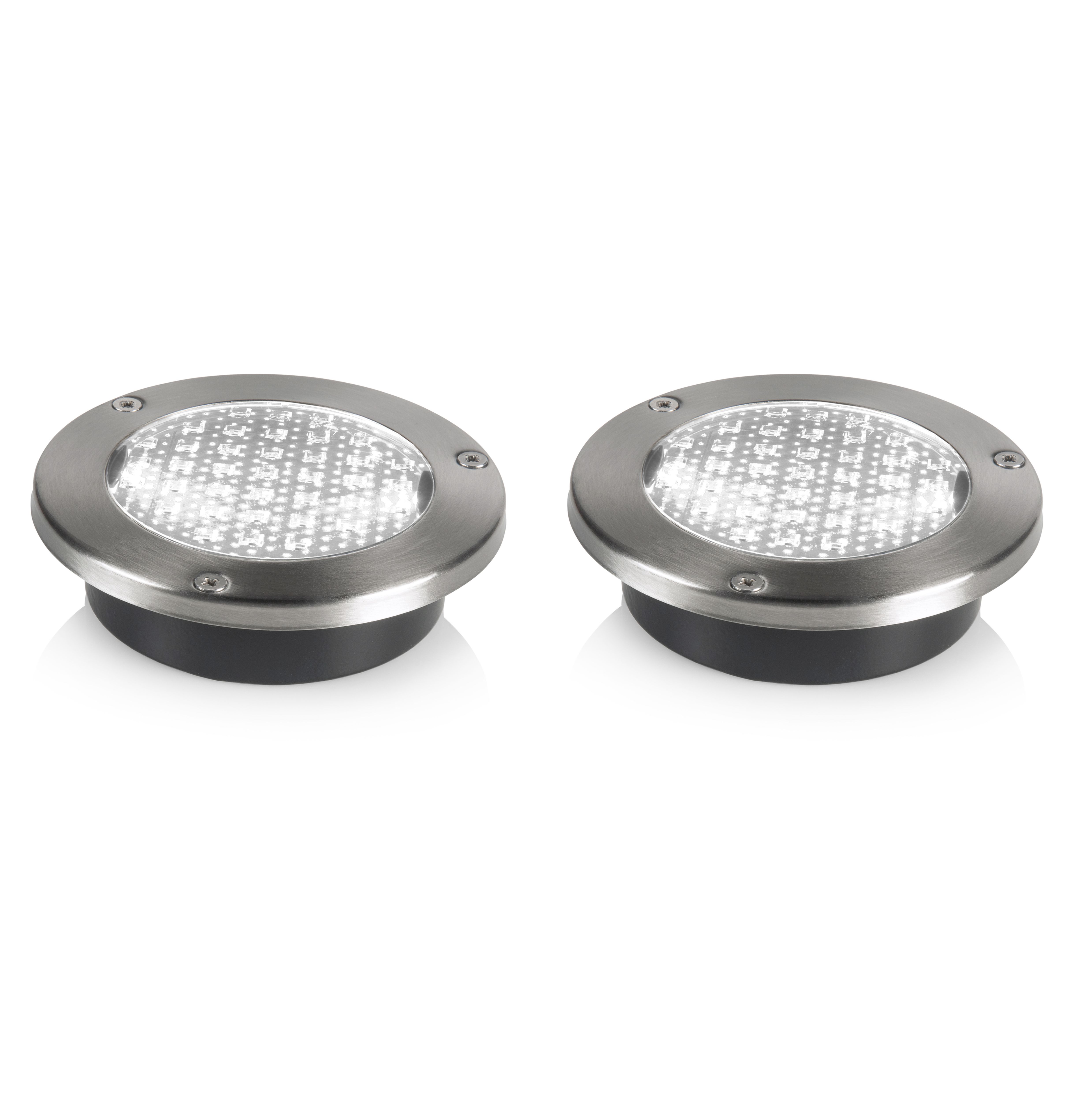 Blooma Lelantos White LED Solar Deck Light, Pack of 2 Departments