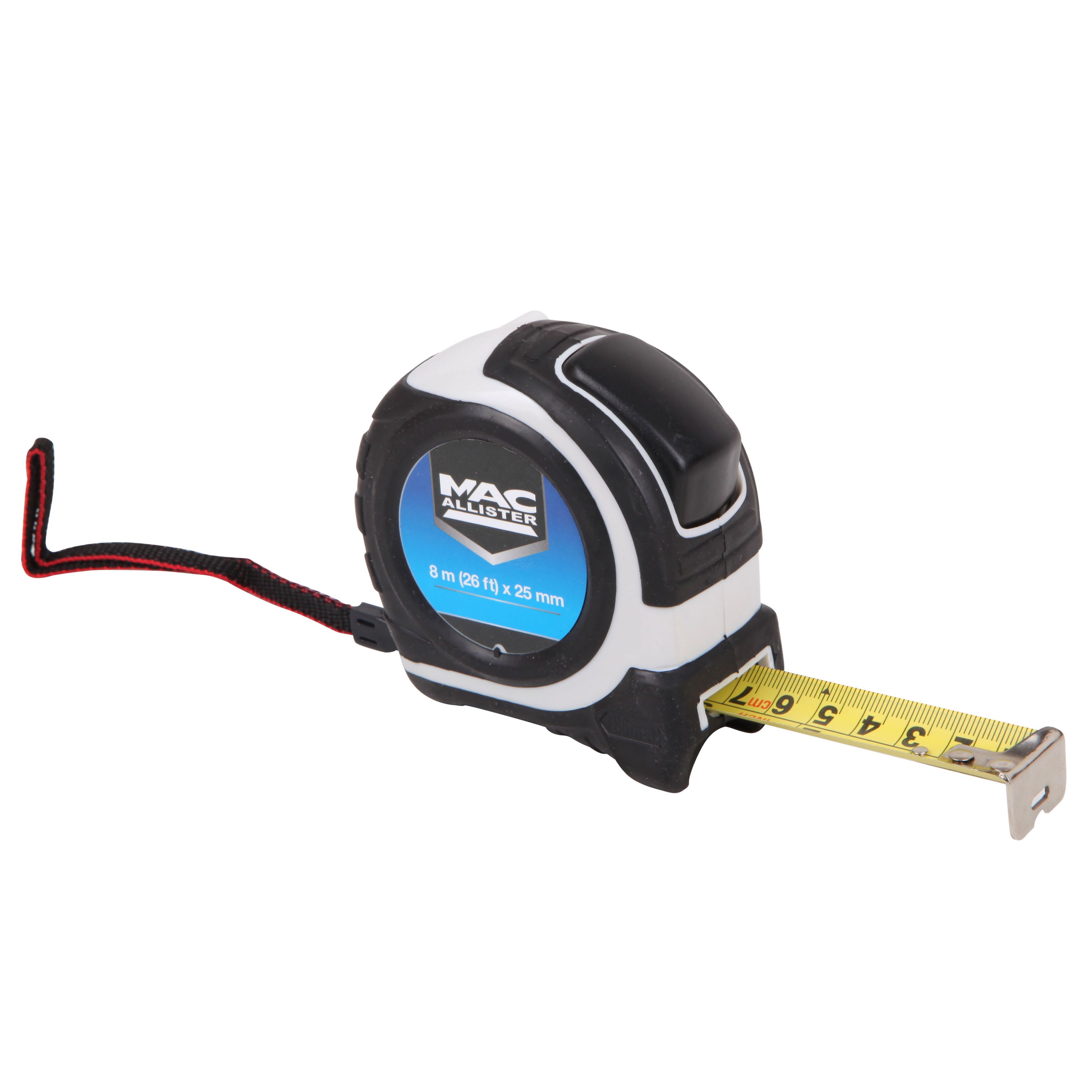 Mac Allister 8m Tape Measure Departments DIY at B&Q