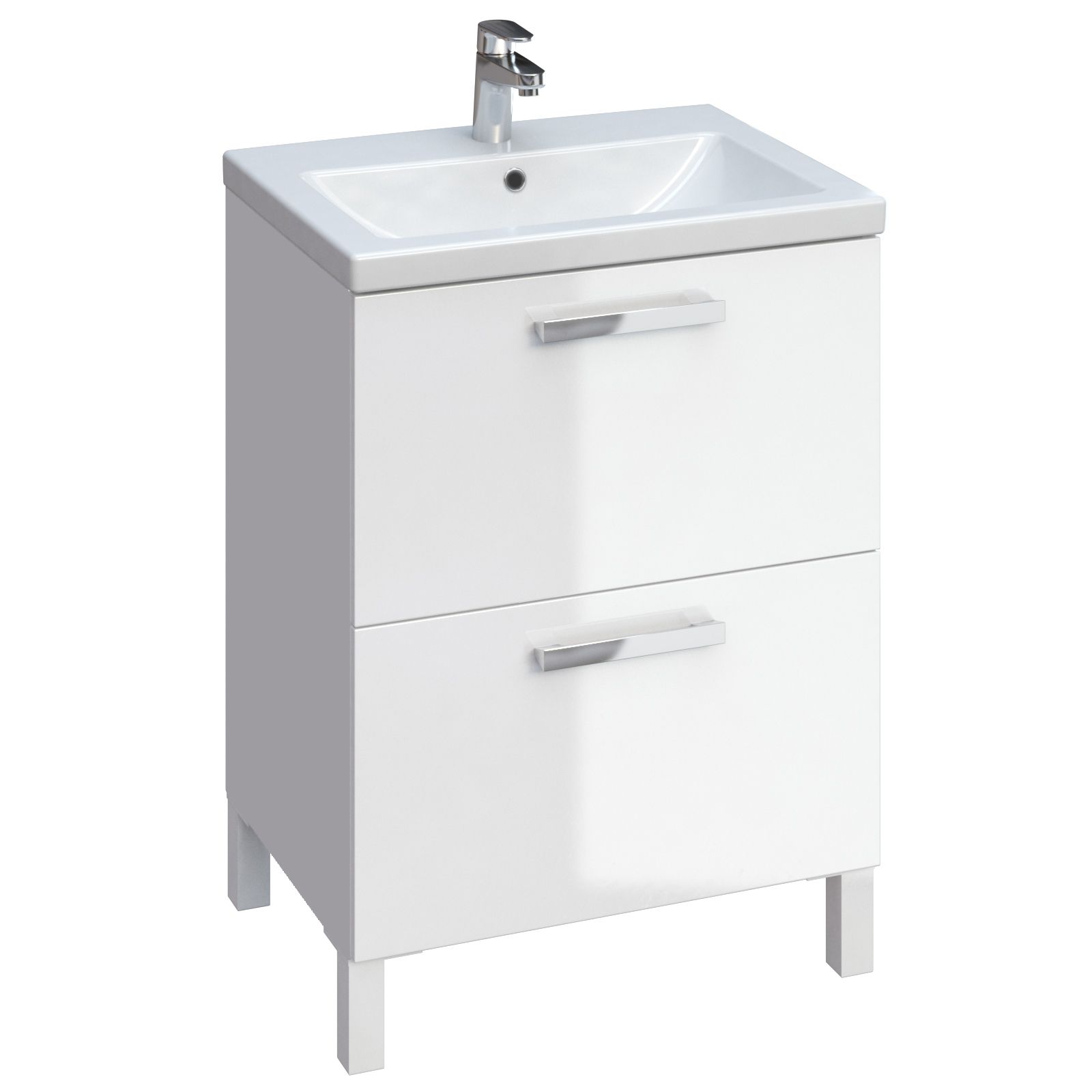Ardenno Gloss White Vanity Unit & Basin Set Departments DIY at B&Q