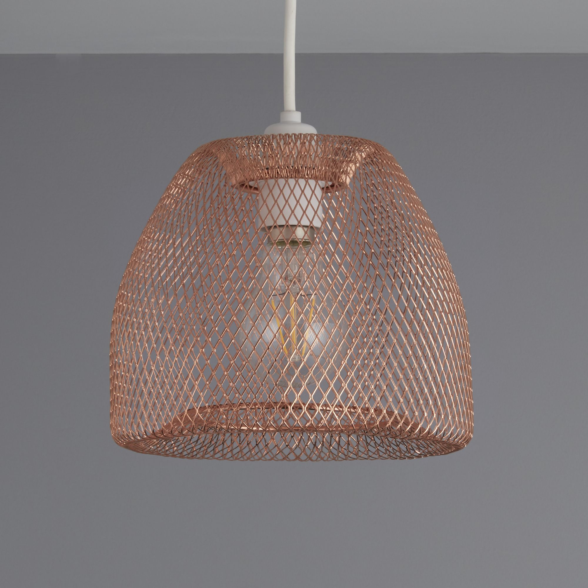 Colours Gatun Copper Wire Light Shade (D)20.5cm Departments DIY at B&Q