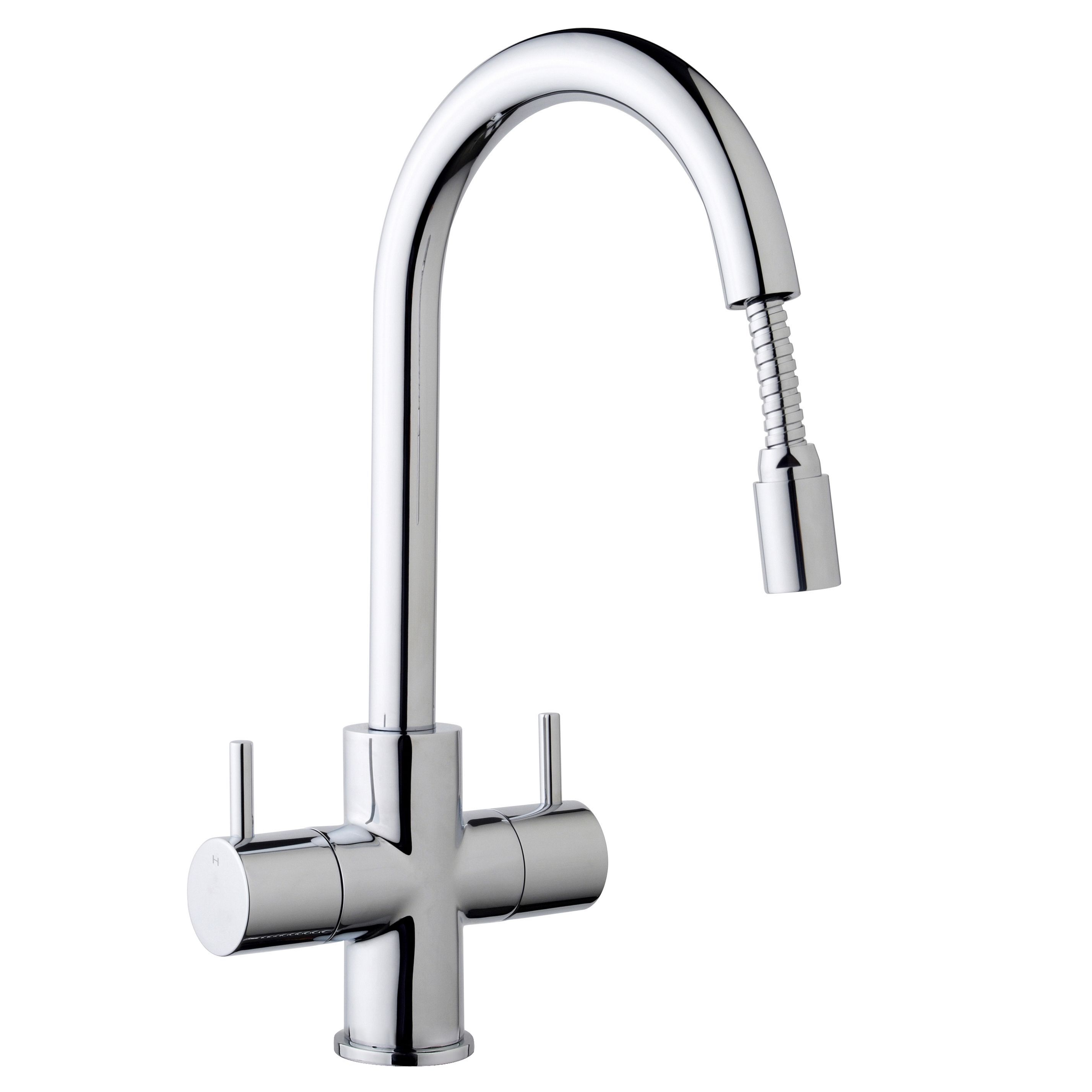 Cooke & Lewis Zale Chrome Effect Monobloc Pull-Out Mixer Tap ...