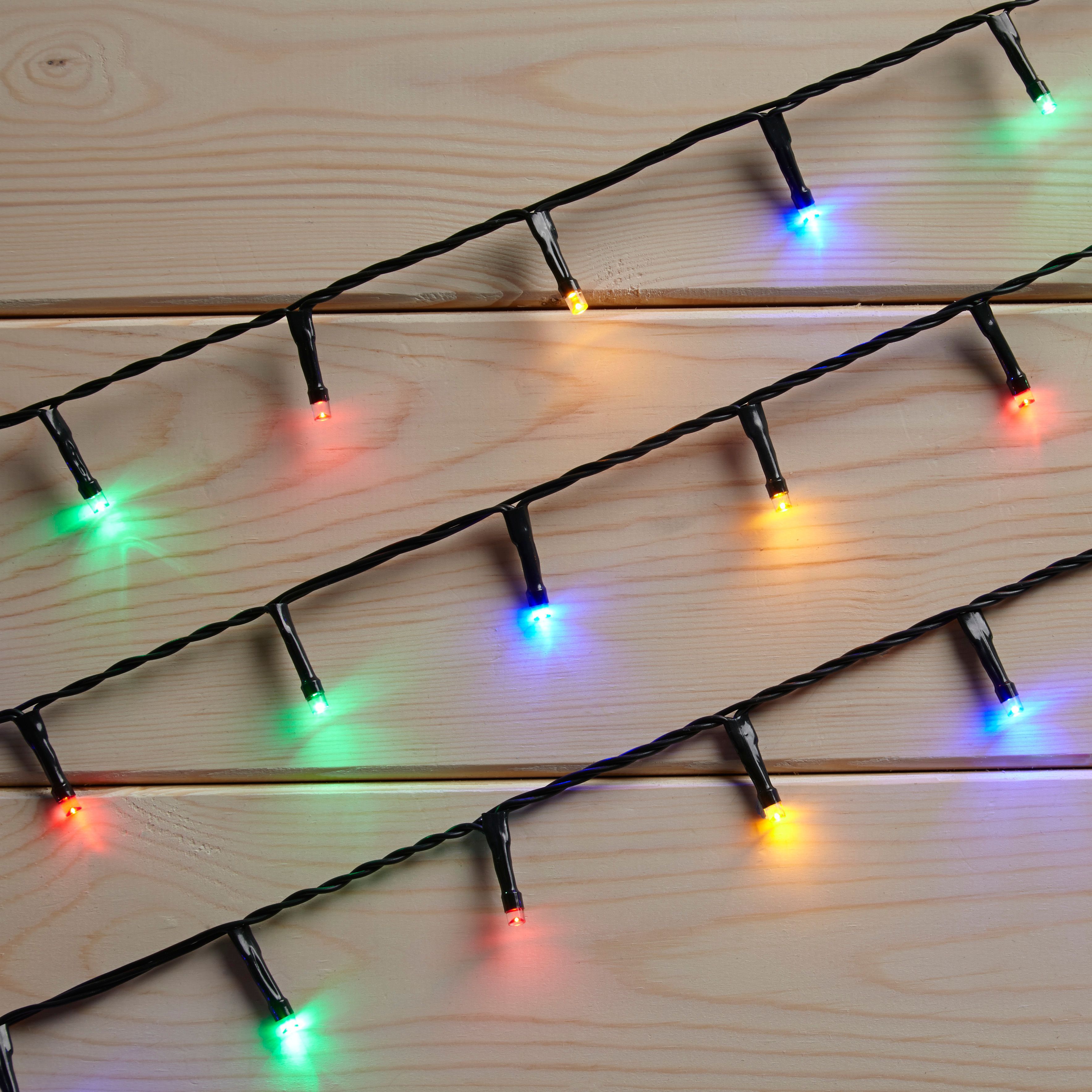 120 Multicolour LED String Lights Departments DIY at B&Q