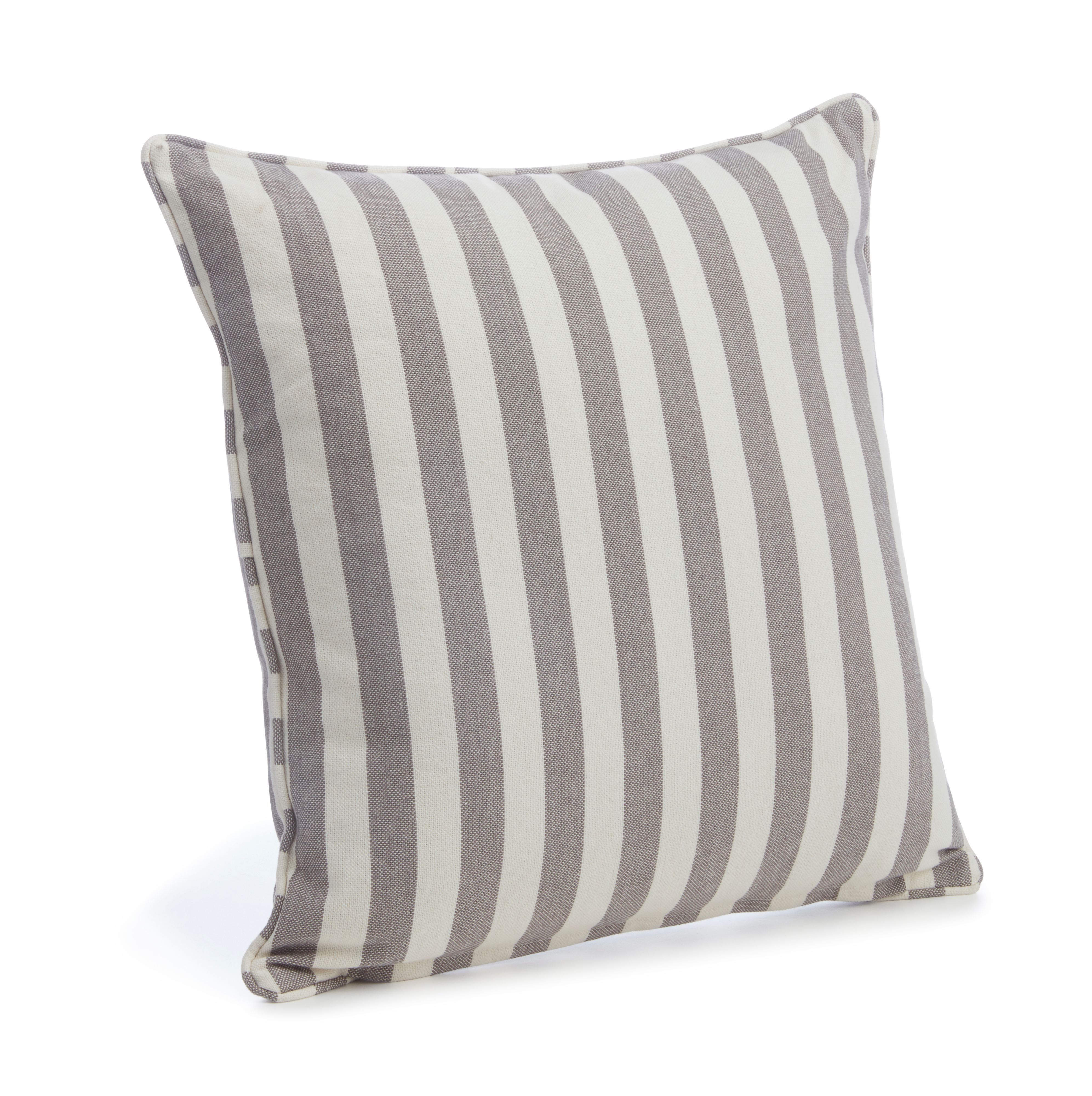 Choyo Striped Grey Cushion Departments DIY at B&Q