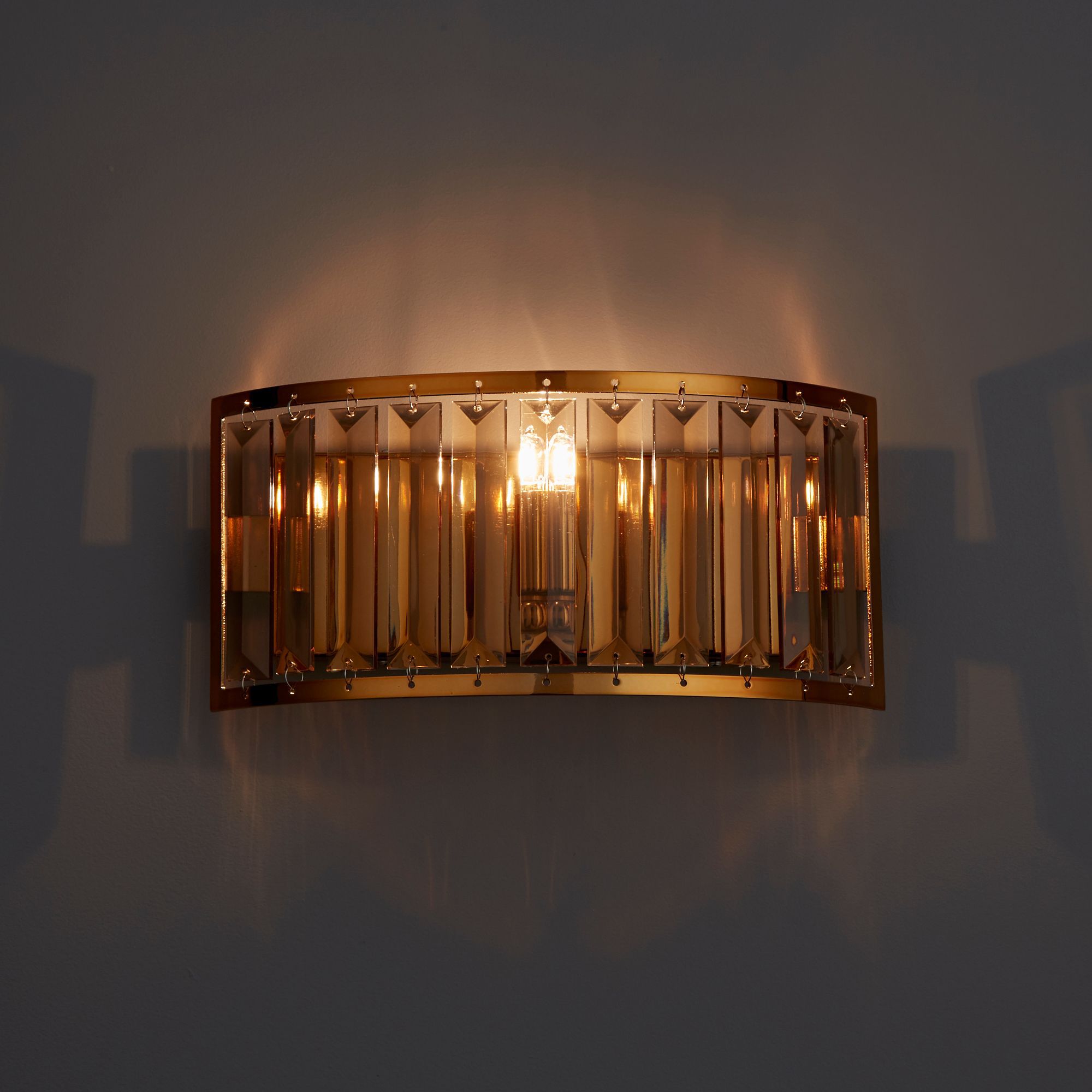 Dione Warm Copper Plate Effect Wall Light Departments DIY at B&Q
