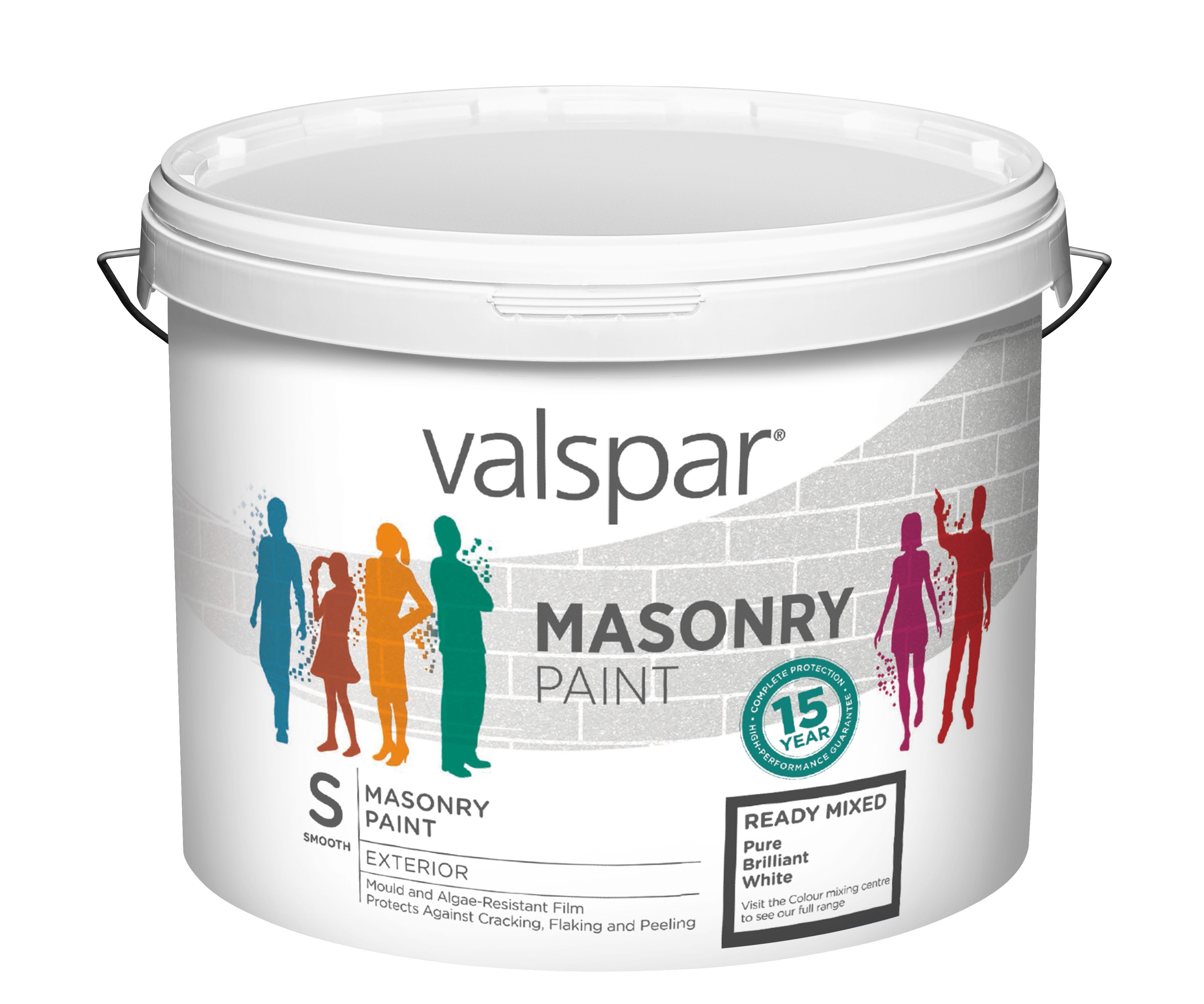 Valspar Pure brilliant white Smooth Masonry paint 10L Departments