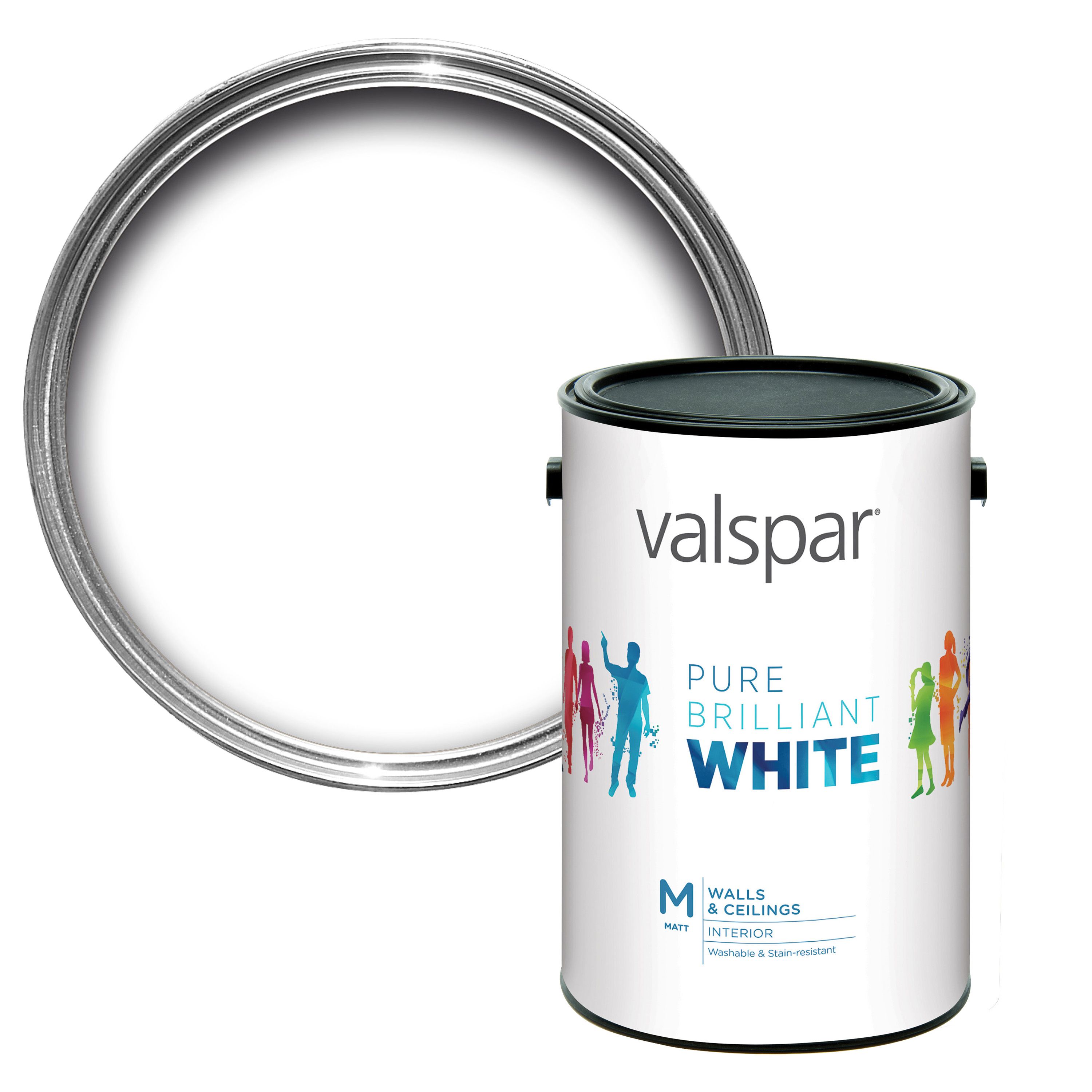 Valspar Pure Brilliant White Matt Wood & Metal Paint 5L Departments