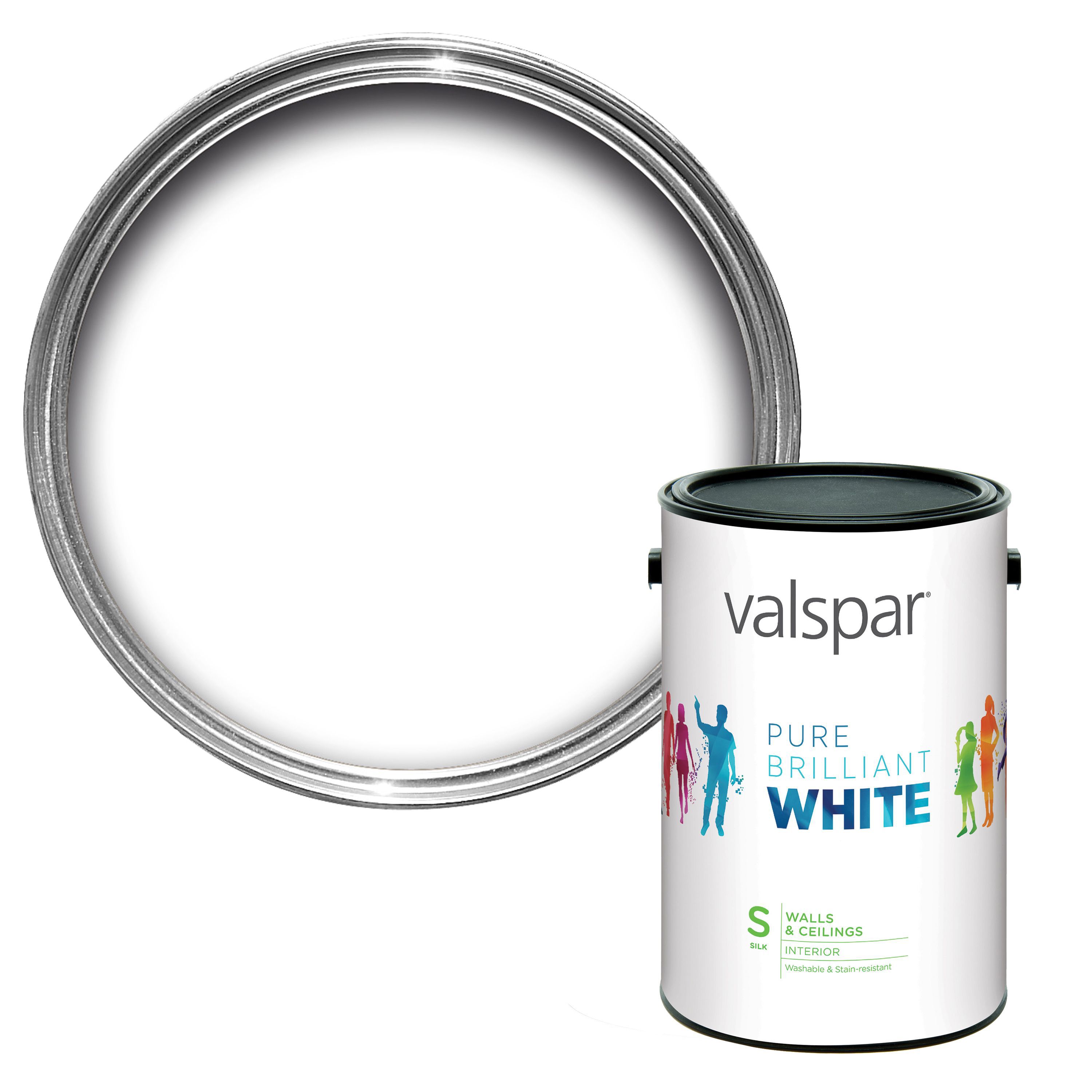 Valspar Pure Brilliant White Silk Emulsion Paint 5L Departments DIY