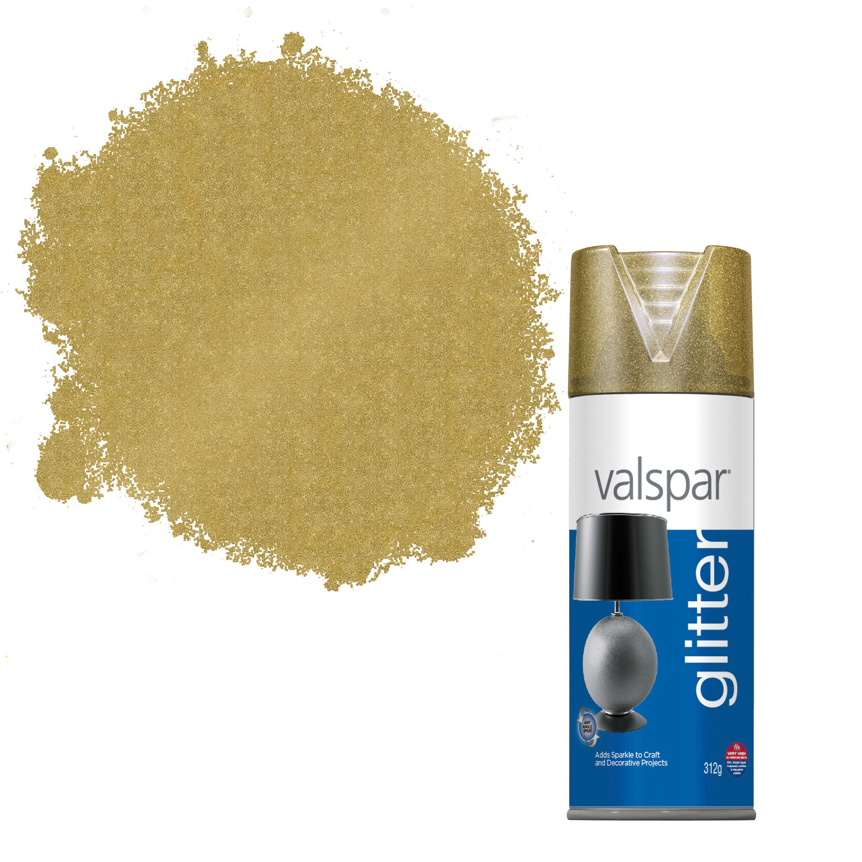 Valspar Gold Glitter Effect Spray Paint 400 ml Departments DIY at B&Q