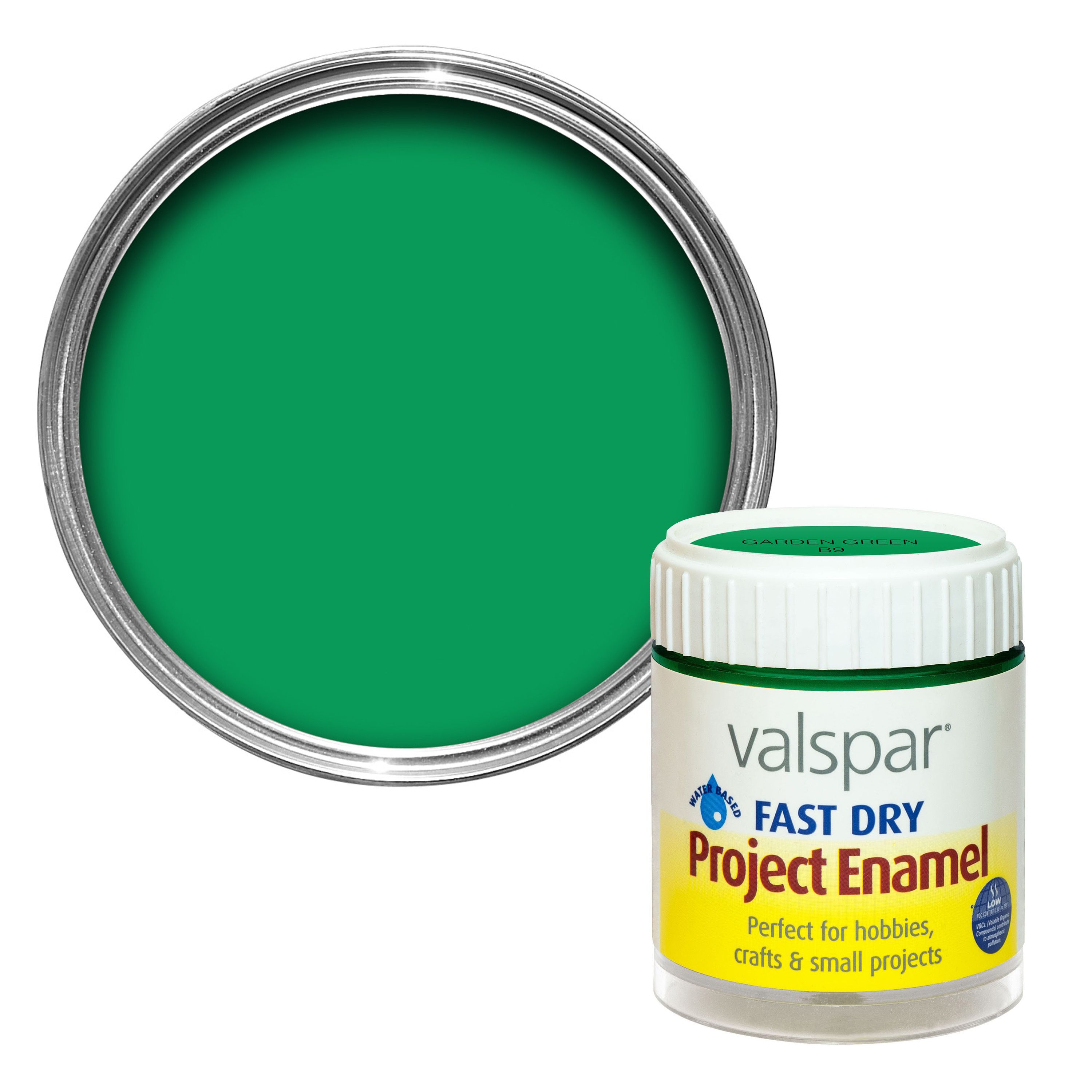 Valspar Garden Green Satin Enamel Paint 59 ml Departments DIY at B&Q